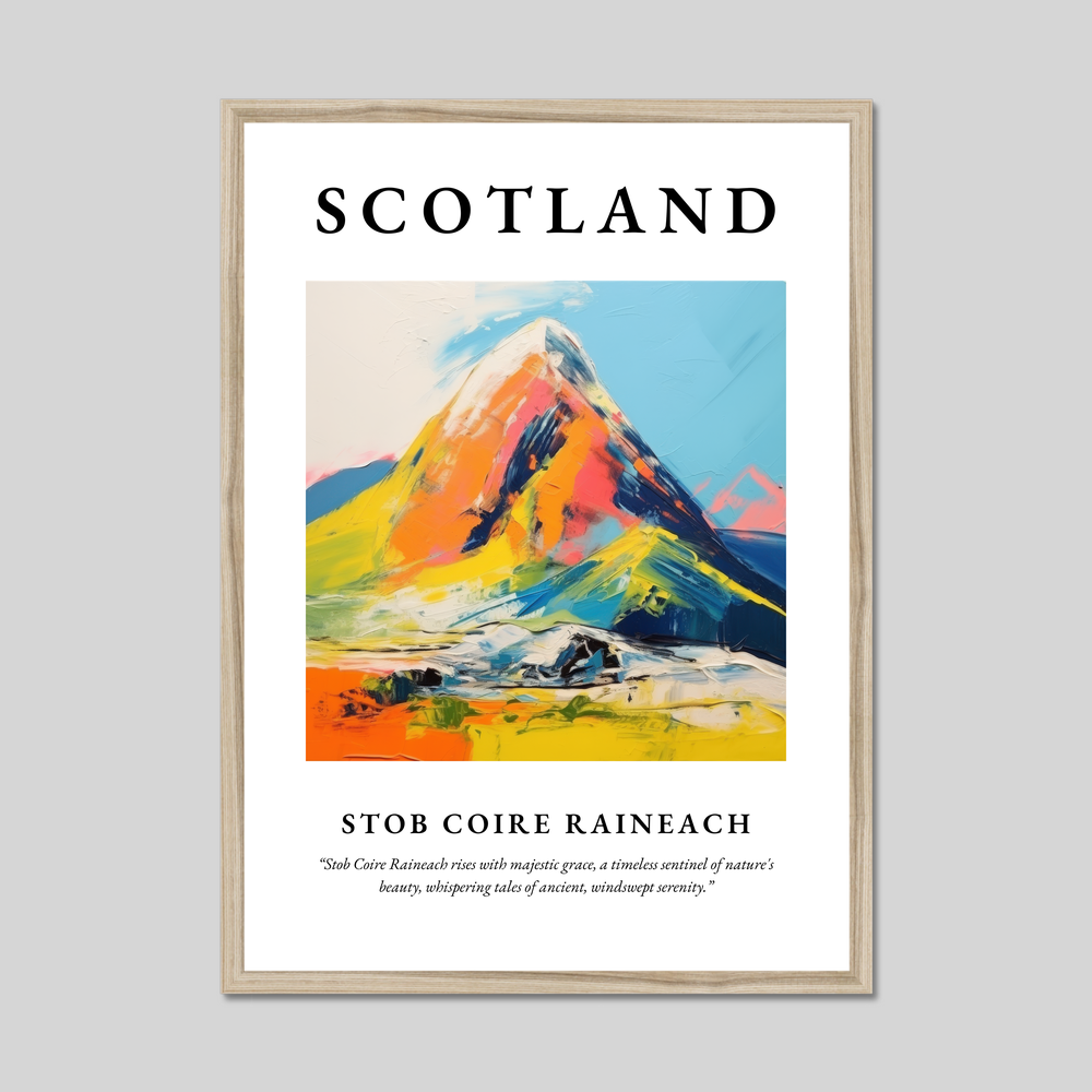 Poster in a natural frame with the word Scotland