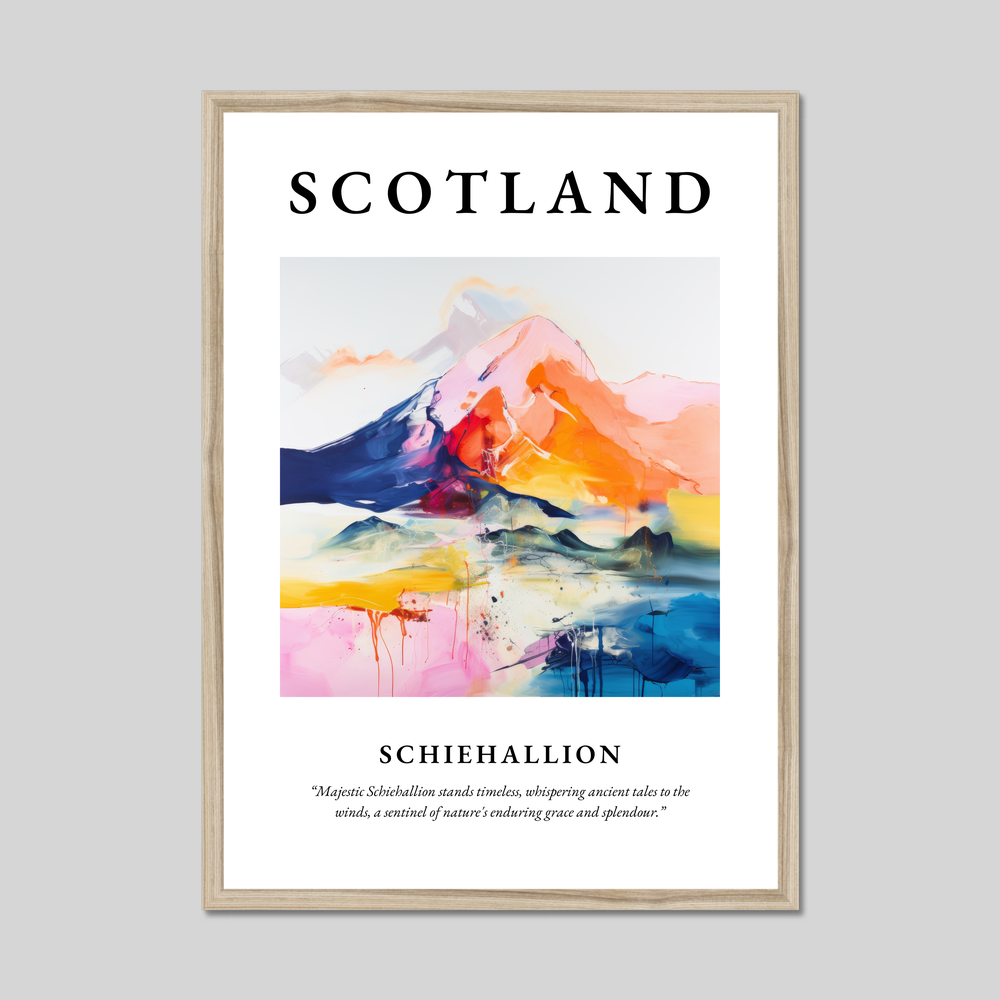 Poster in a natural frame with the word Scotland