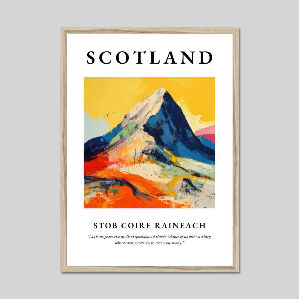 Poster in a natural frame with the word Scotland