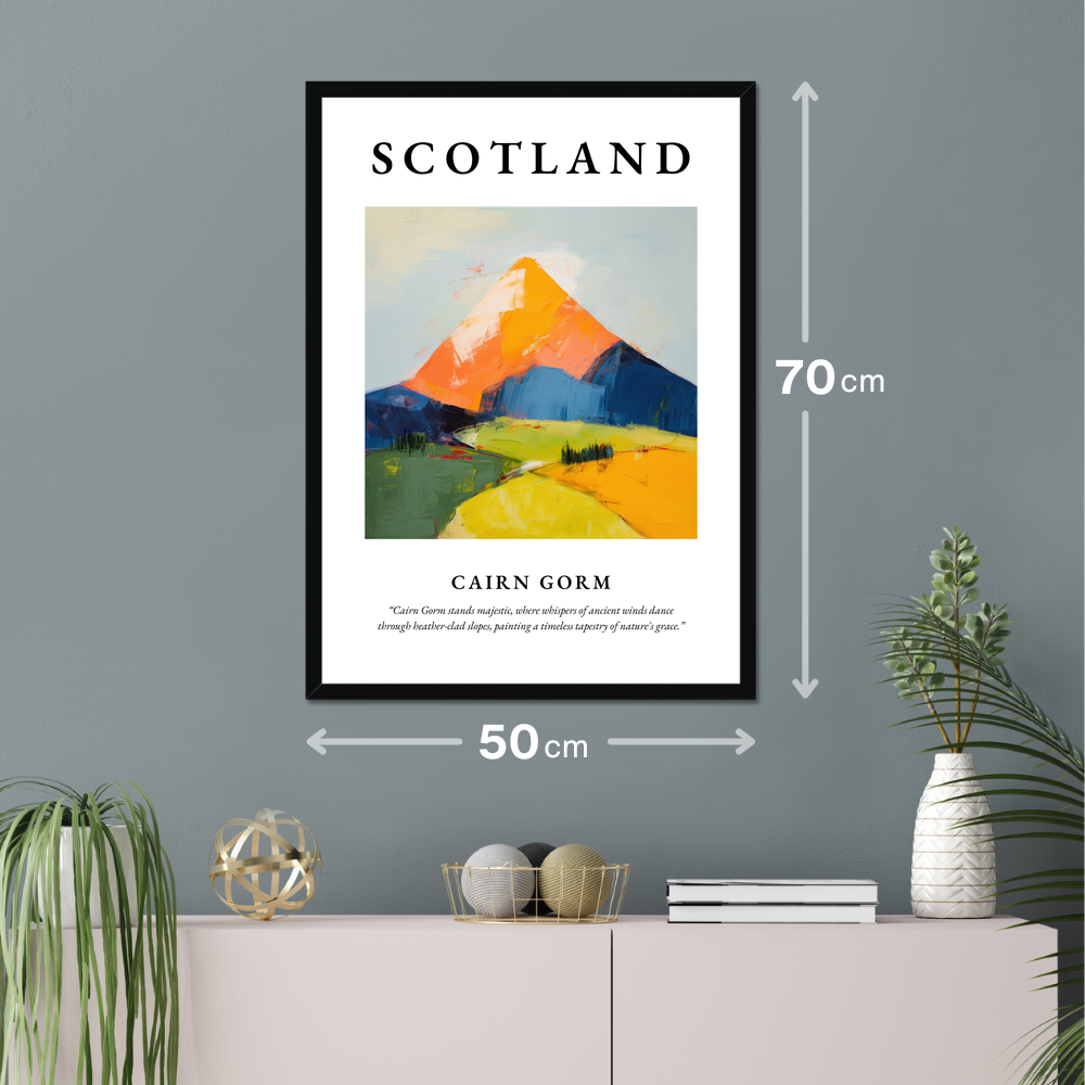 Poster of Cairn Gorm hanging on a wall