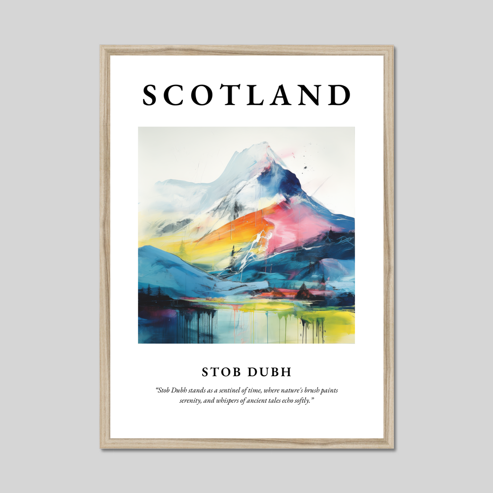 Poster in a natural frame with the word Scotland