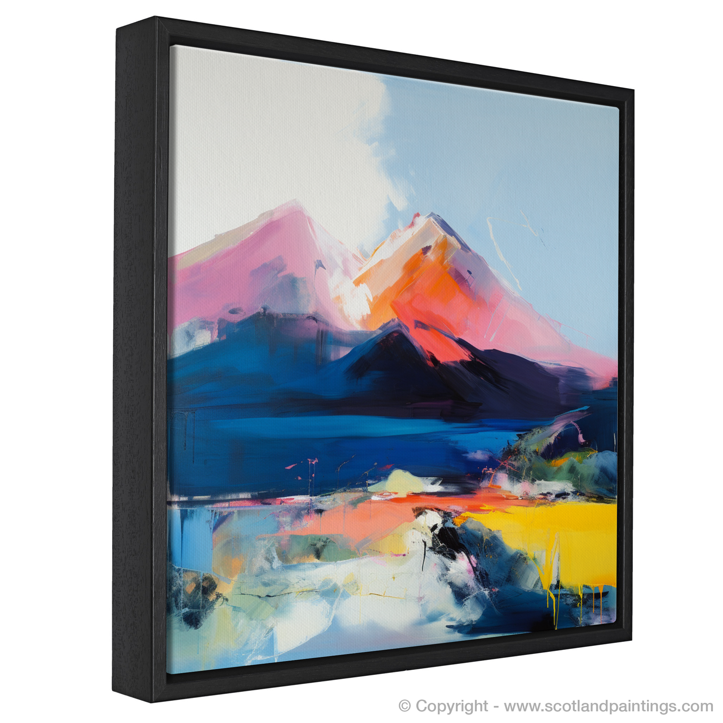 Painting and Art Print of Ben More entitled "Abstract Majesty of Ben More".