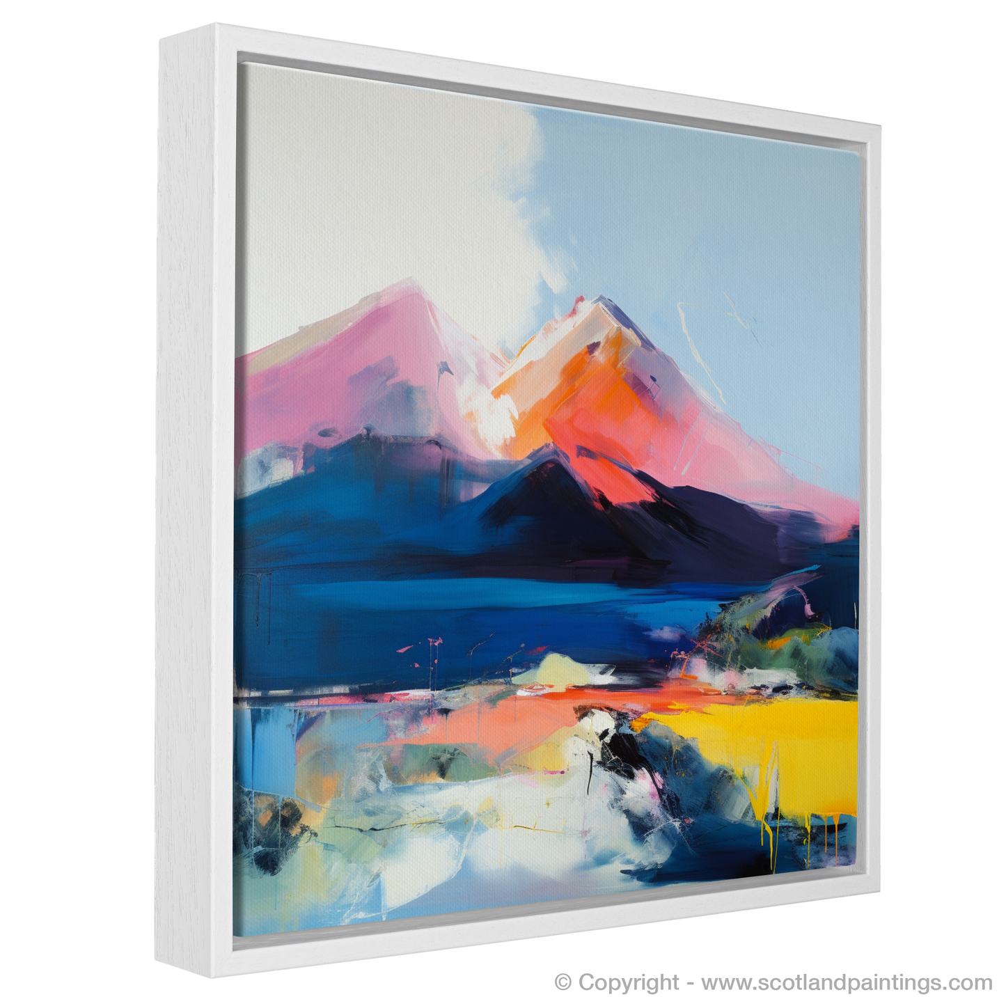 Painting and Art Print of Ben More entitled "Abstract Majesty of Ben More".