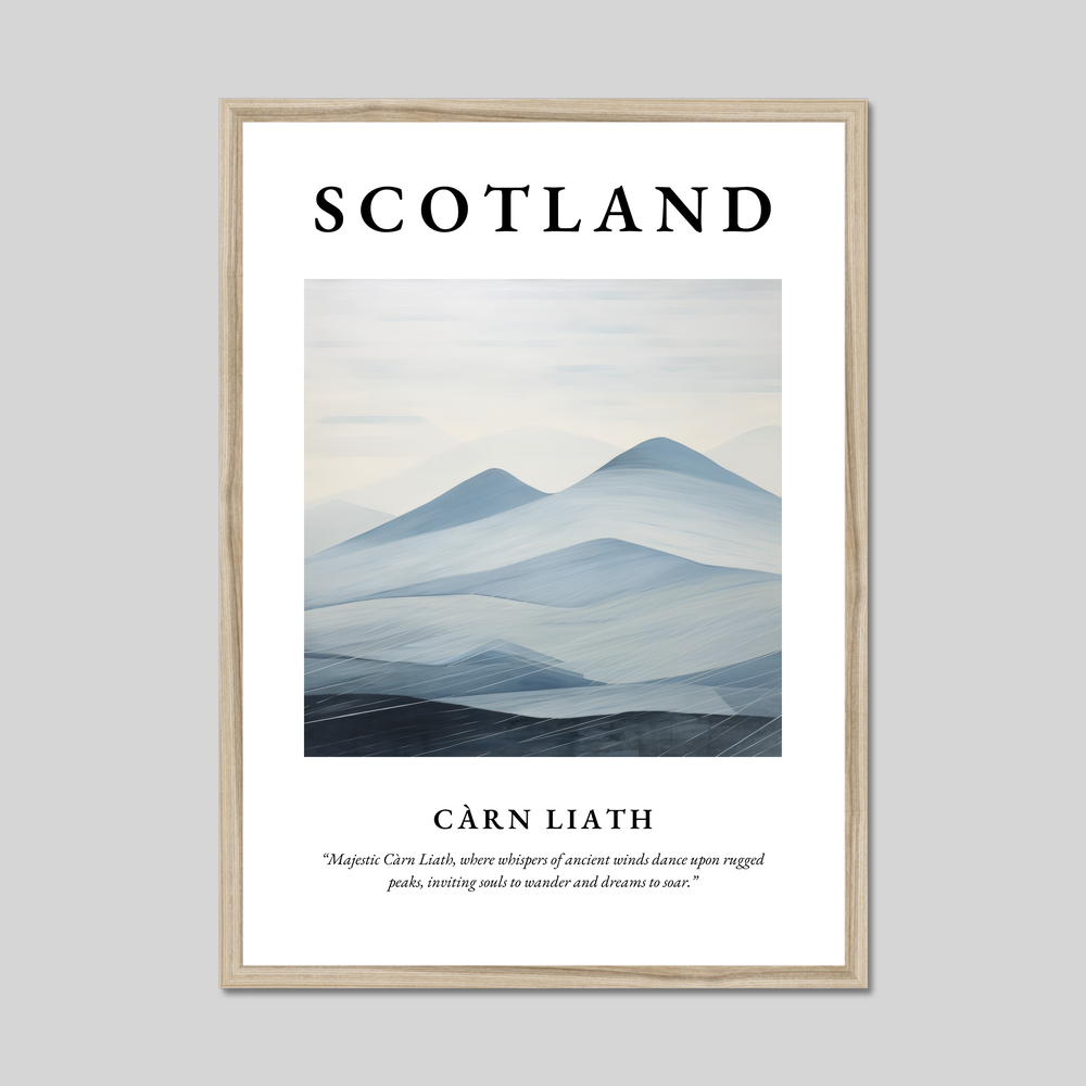 Poster in a natural frame with the word Scotland