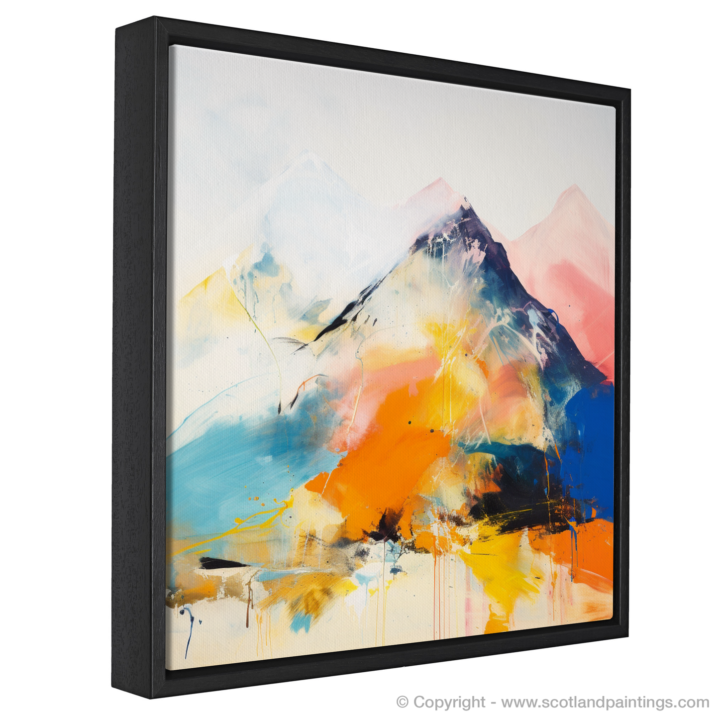 Painting and Art Print of Stob Dearg (Buachaille Etive Mòr). Abstract Essence of Stob Dearg.