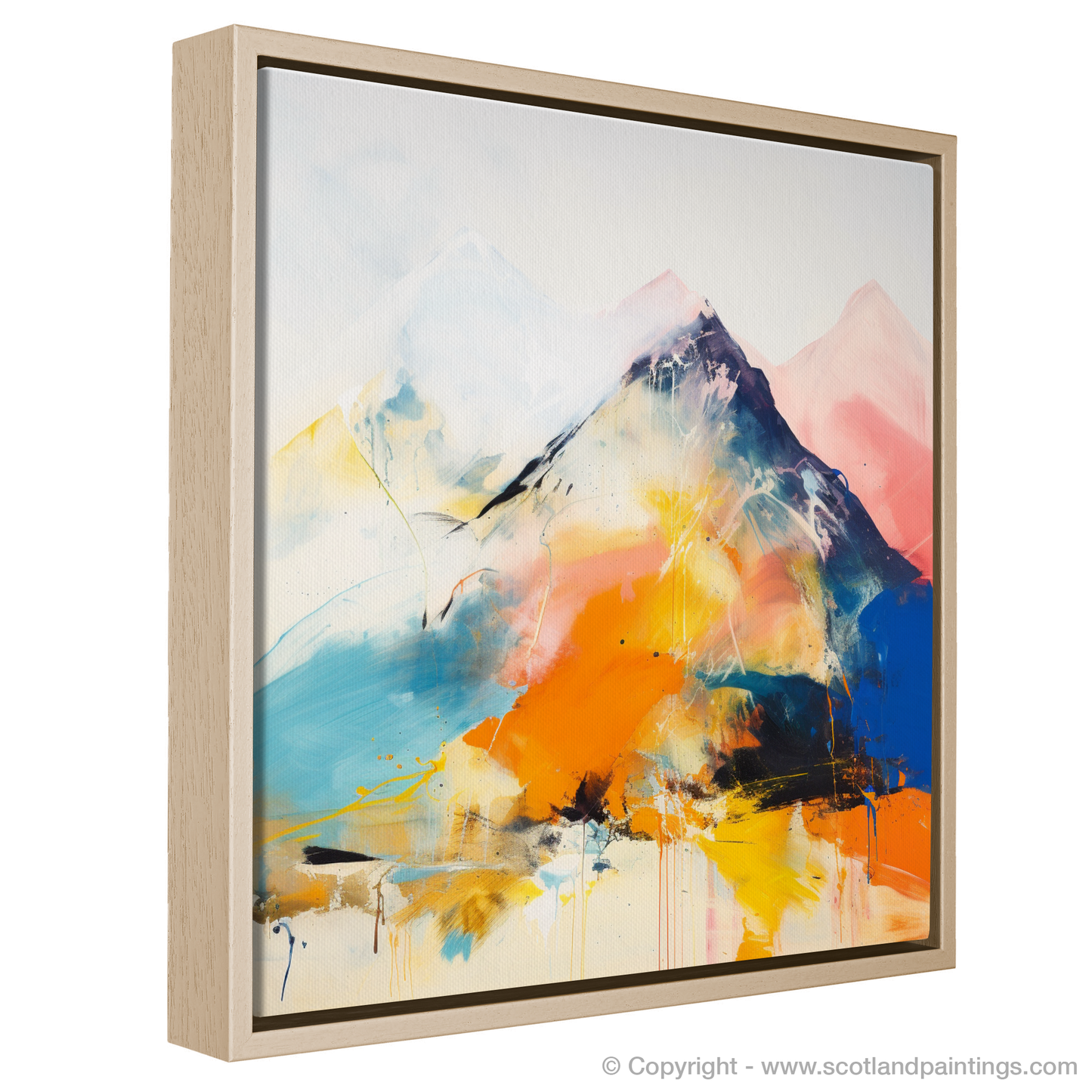 Painting and Art Print of Stob Dearg (Buachaille Etive Mòr). Abstract Essence of Stob Dearg.