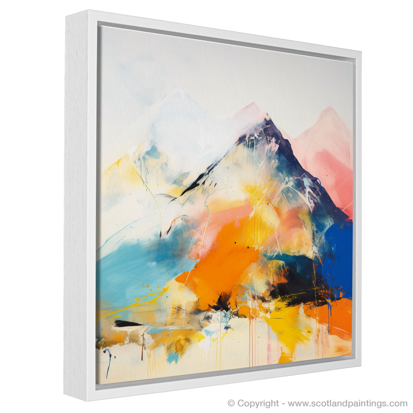 Painting and Art Print of Stob Dearg (Buachaille Etive Mòr). Abstract Essence of Stob Dearg.