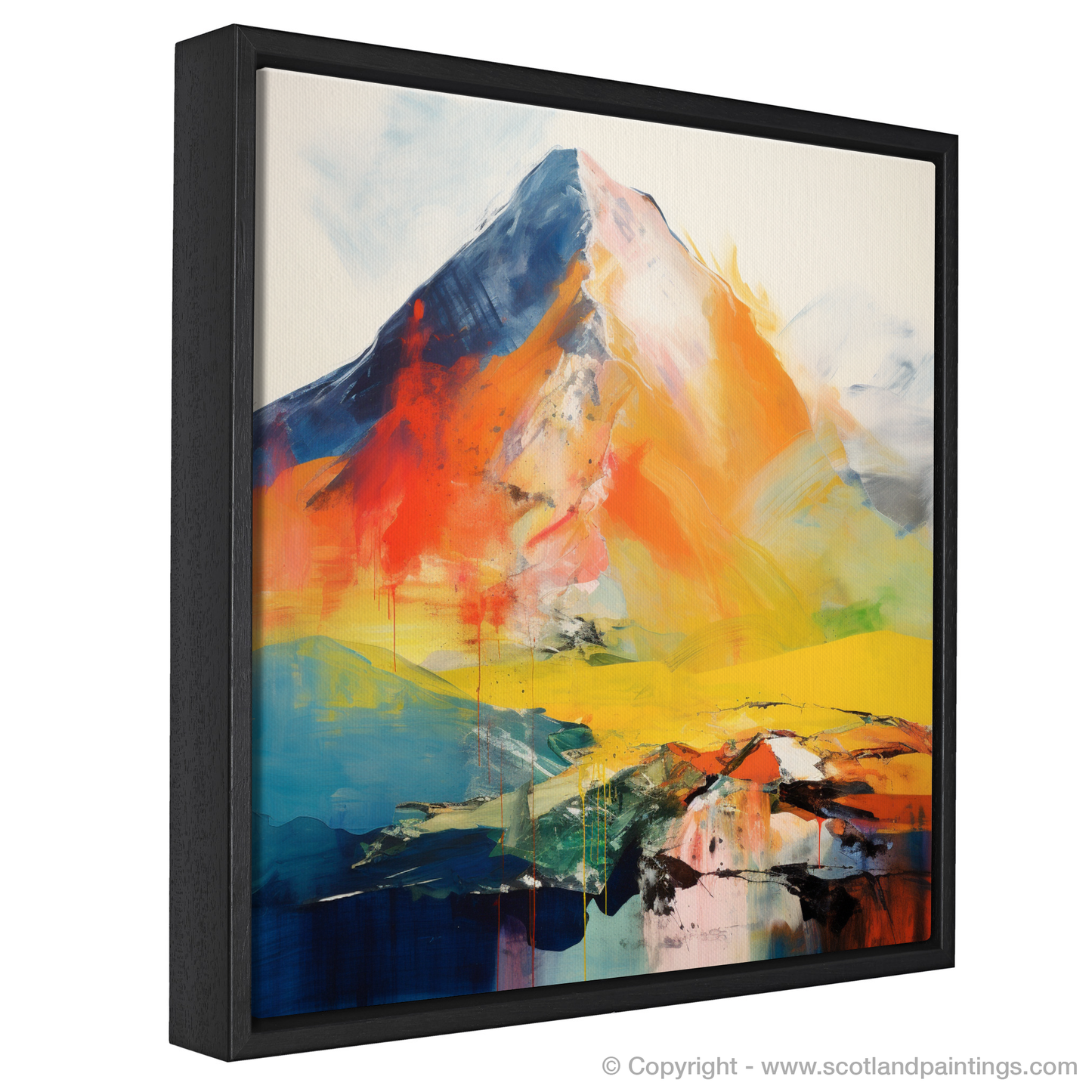 Painting and Art Print of Stob Dearg (Buachaille Etive Mòr) entitled "Abstract Essence of Stob Dearg".