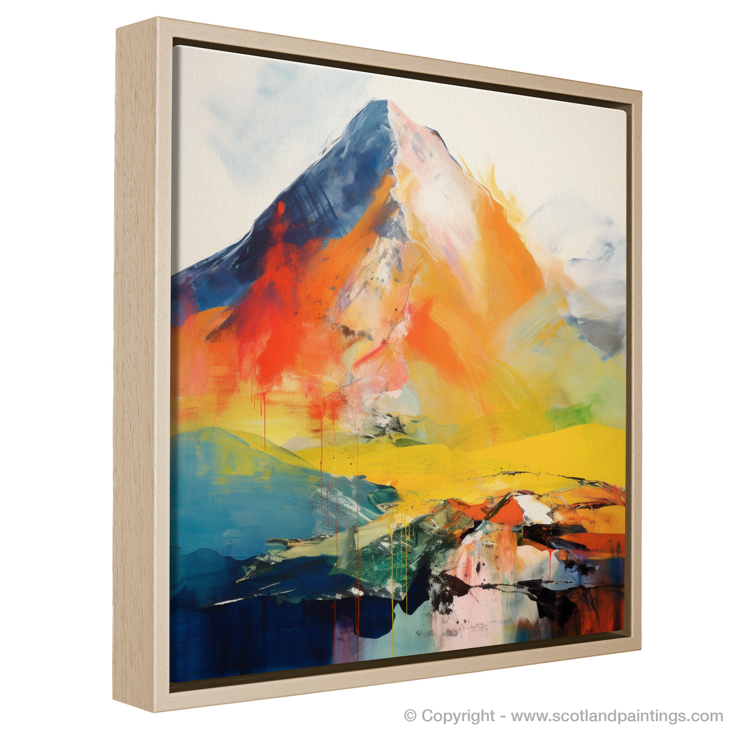 Painting and Art Print of Stob Dearg (Buachaille Etive Mòr) entitled "Abstract Essence of Stob Dearg".