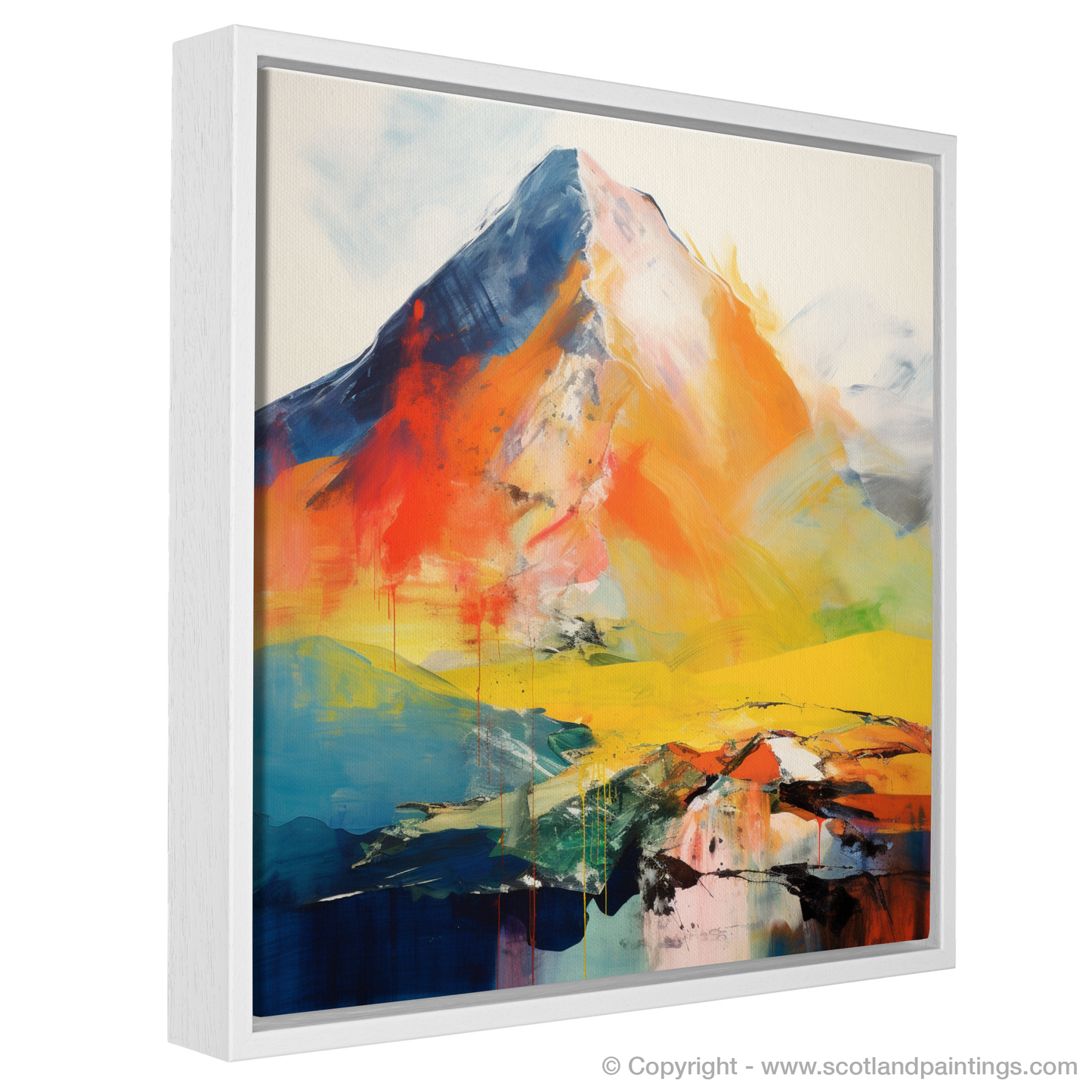 Painting and Art Print of Stob Dearg (Buachaille Etive Mòr) entitled "Abstract Essence of Stob Dearg".