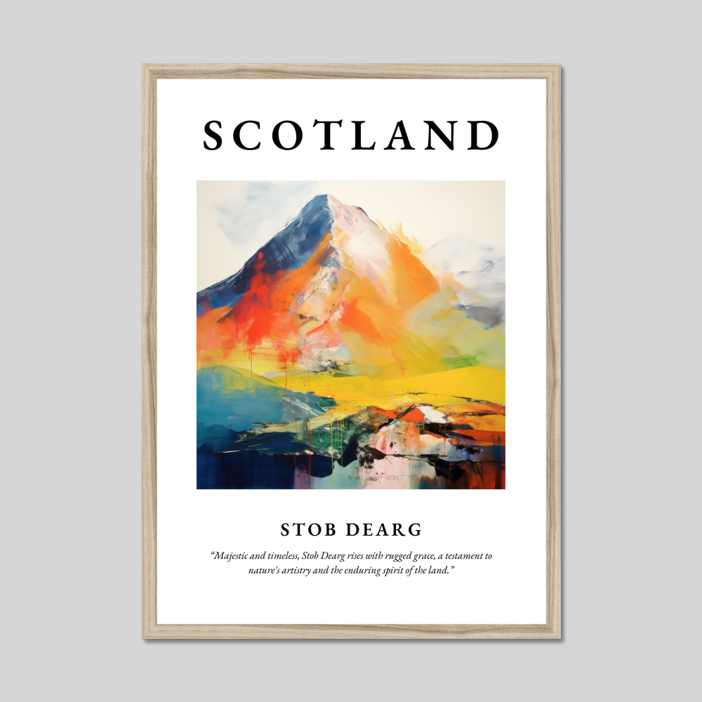 Poster in a natural frame with the word Scotland