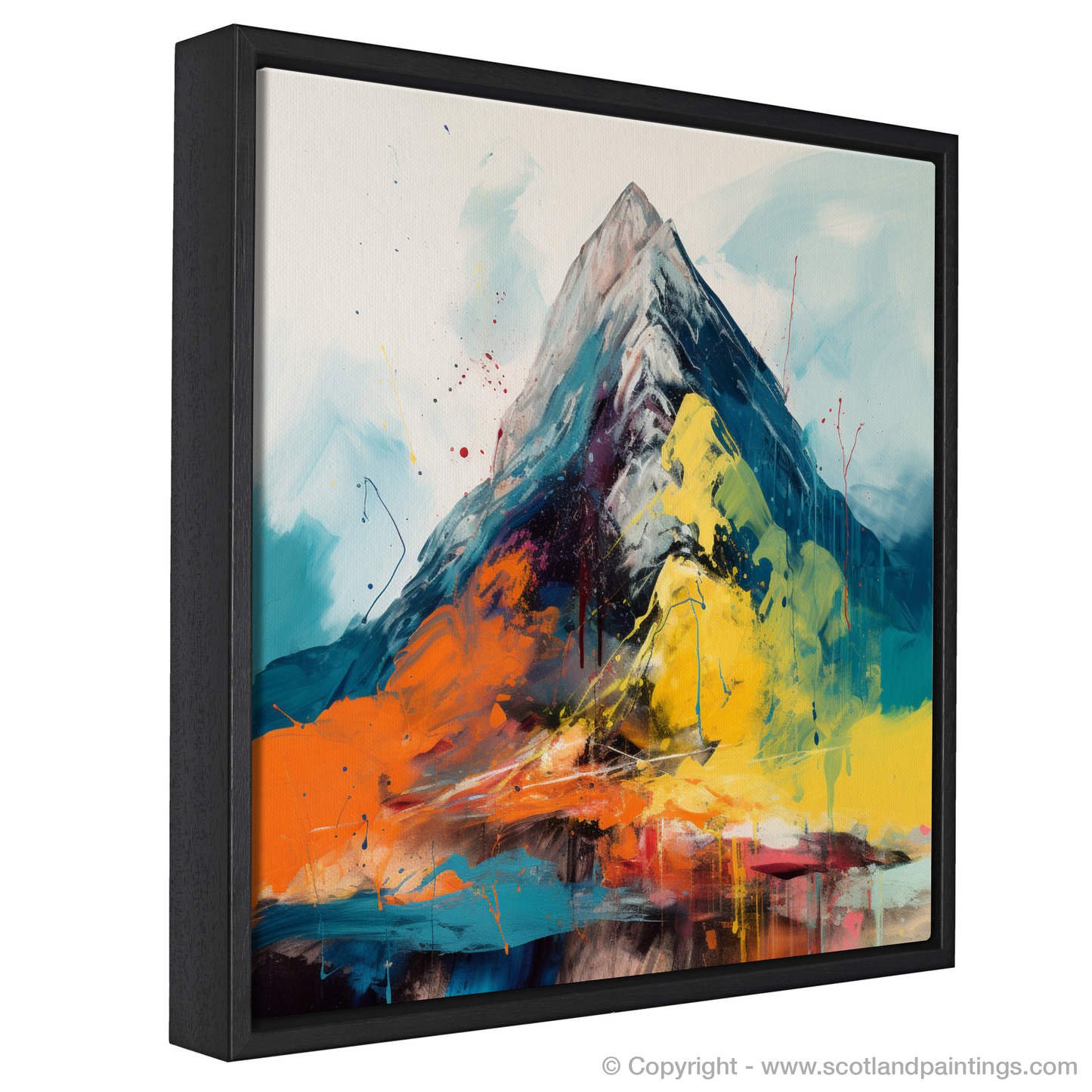 Painting and Art Print of Stob Dearg (Buachaille Etive Mòr). Abstract Essence of Stob Dearg.