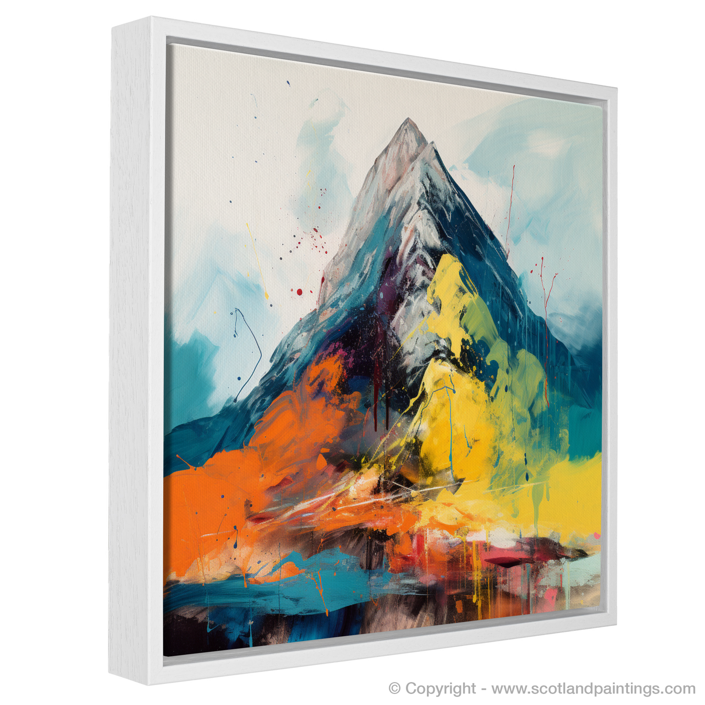 Painting and Art Print of Stob Dearg (Buachaille Etive Mòr). Abstract Essence of Stob Dearg.