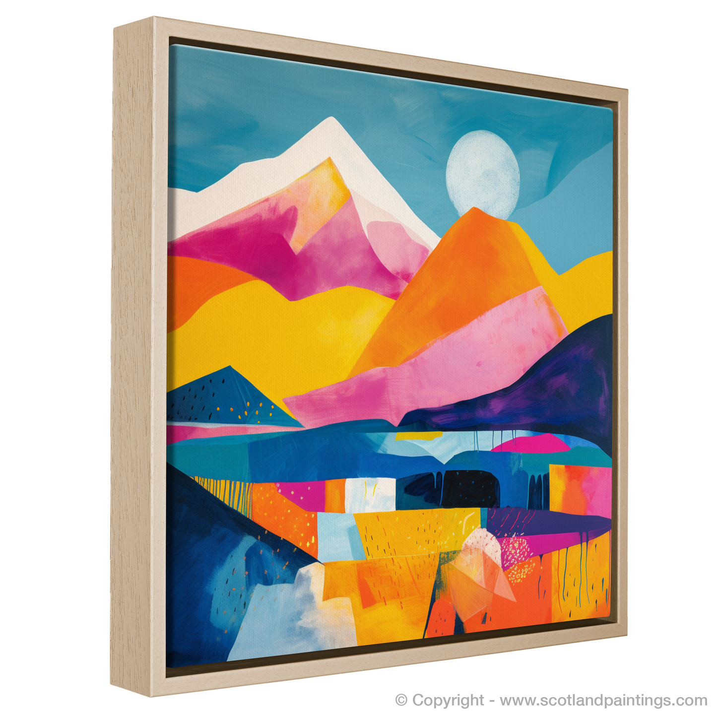 Painting and Art Print of Ben Nevis entitled "Abstract Majesty of Ben Nevis".