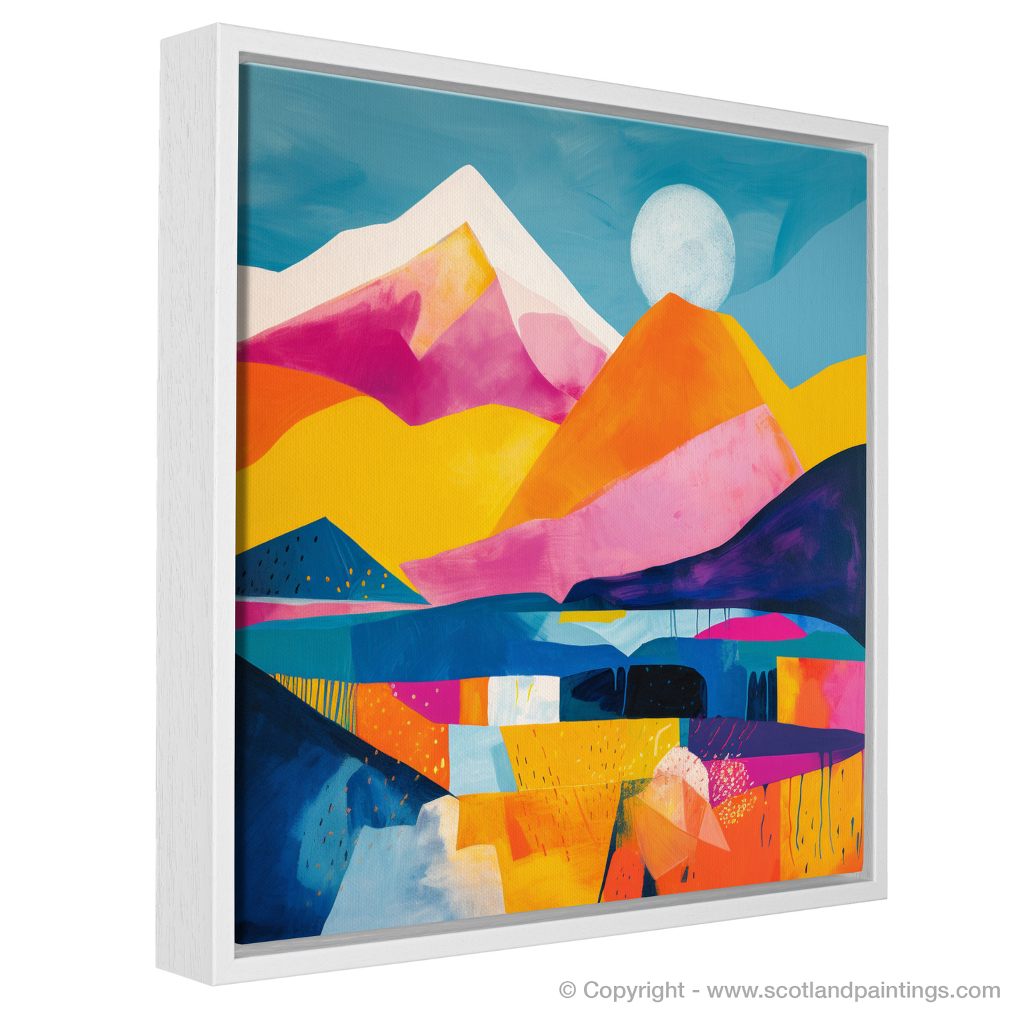 Painting and Art Print of Ben Nevis entitled "Abstract Majesty of Ben Nevis".