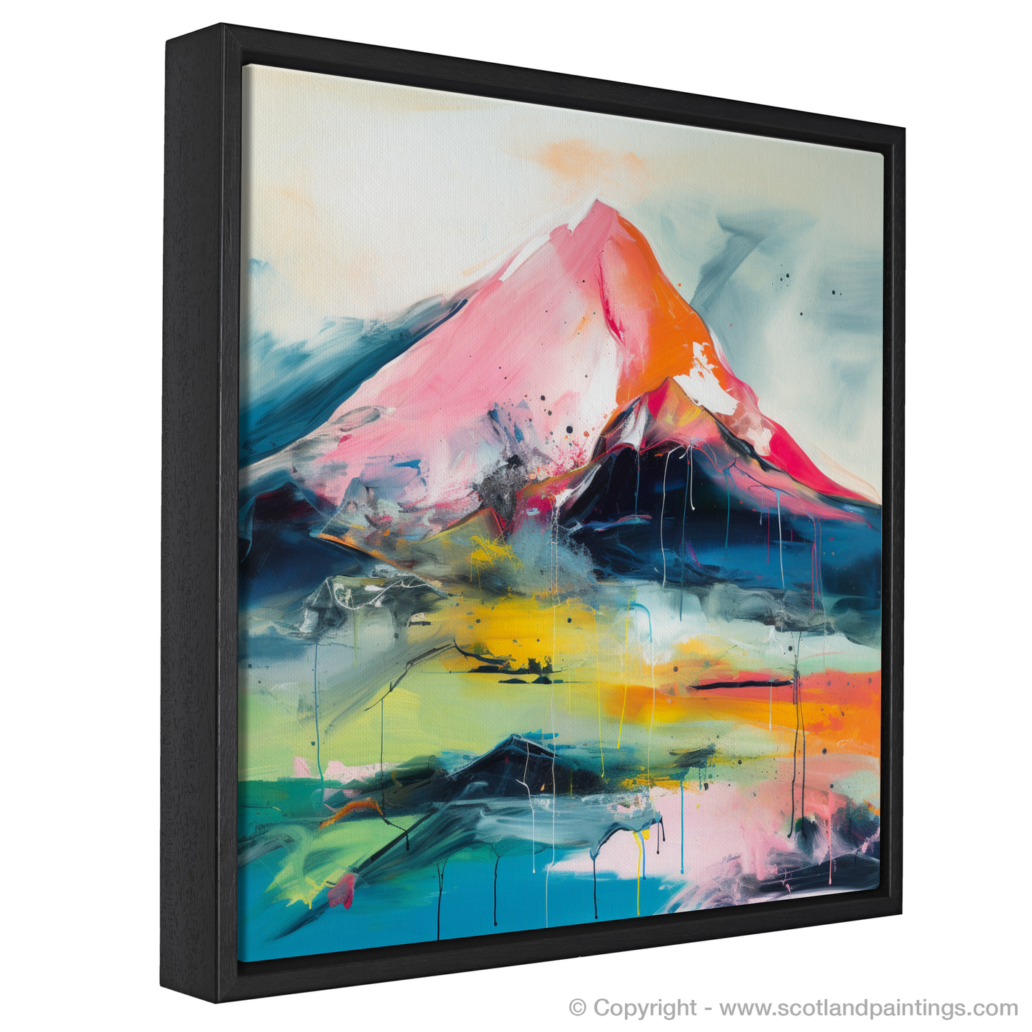 Painting and Art Print of Schiehallion entitled "Schiehallion Symphony: An Abstract Highland Reverie".