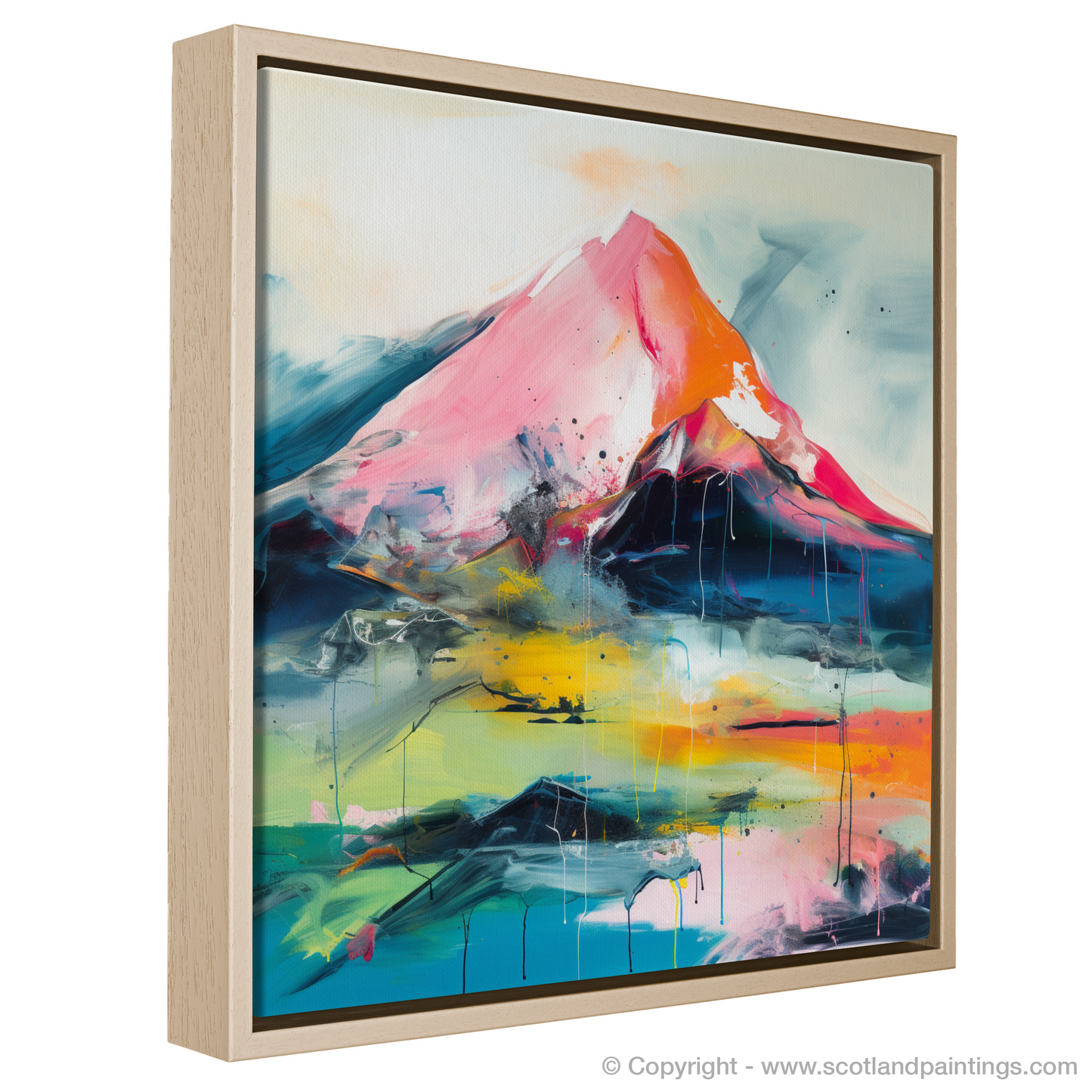 Painting and Art Print of Schiehallion entitled "Schiehallion Symphony: An Abstract Highland Reverie".