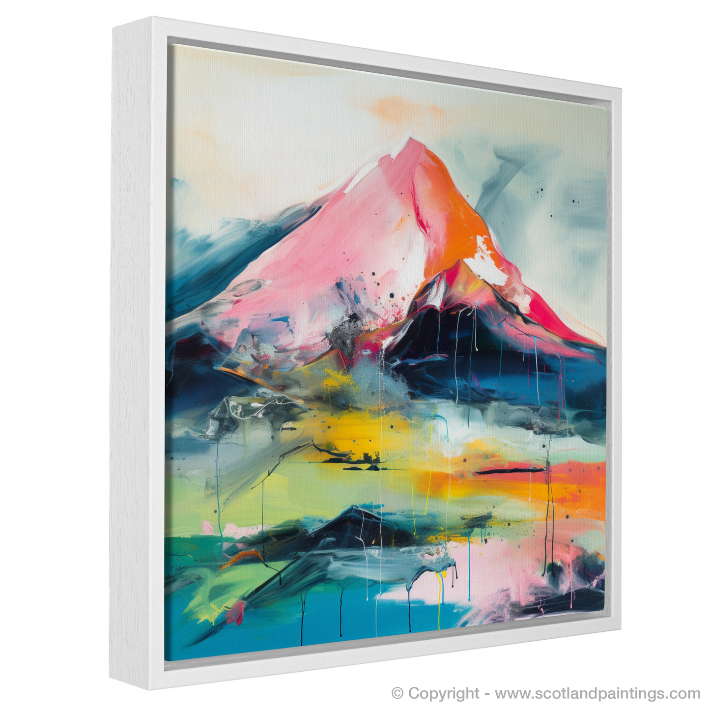 Painting and Art Print of Schiehallion entitled "Schiehallion Symphony: An Abstract Highland Reverie".