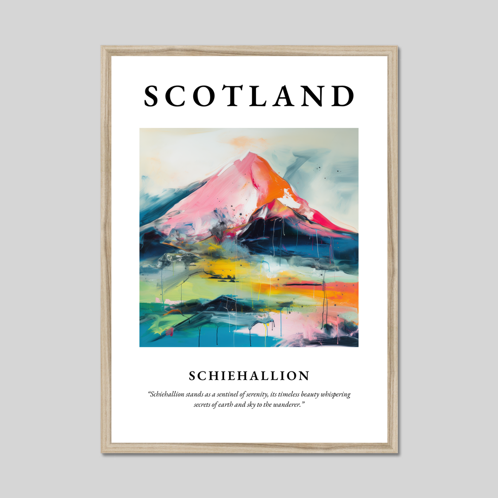 Poster in a natural frame with the word Scotland