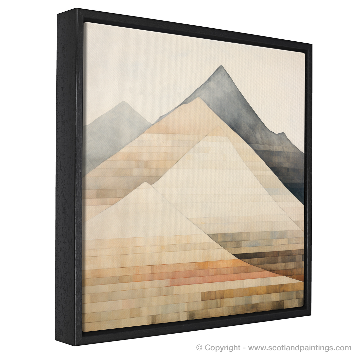 Painting and Art Print of Stob Binnein entitled "Abstract Ascent: Stob Binnein Unveiled".