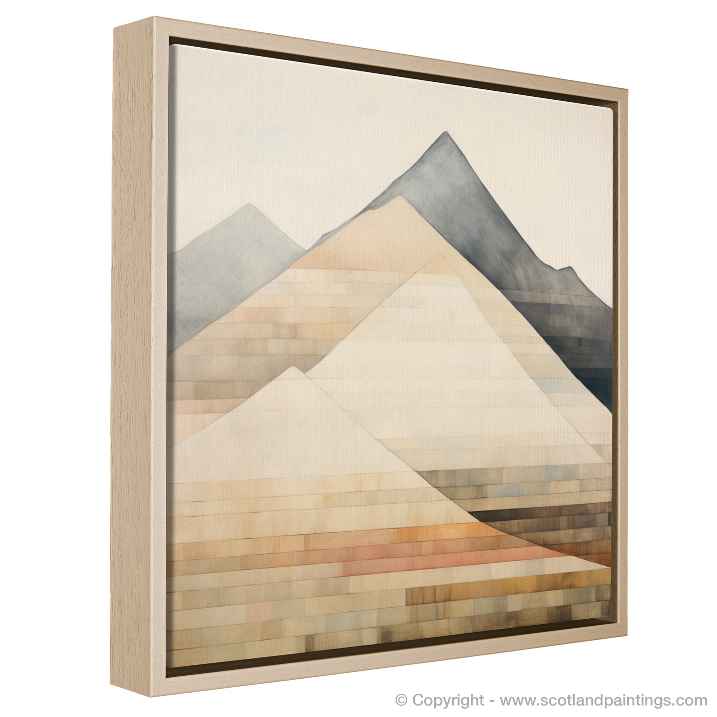 Painting and Art Print of Stob Binnein entitled "Abstract Ascent: Stob Binnein Unveiled".