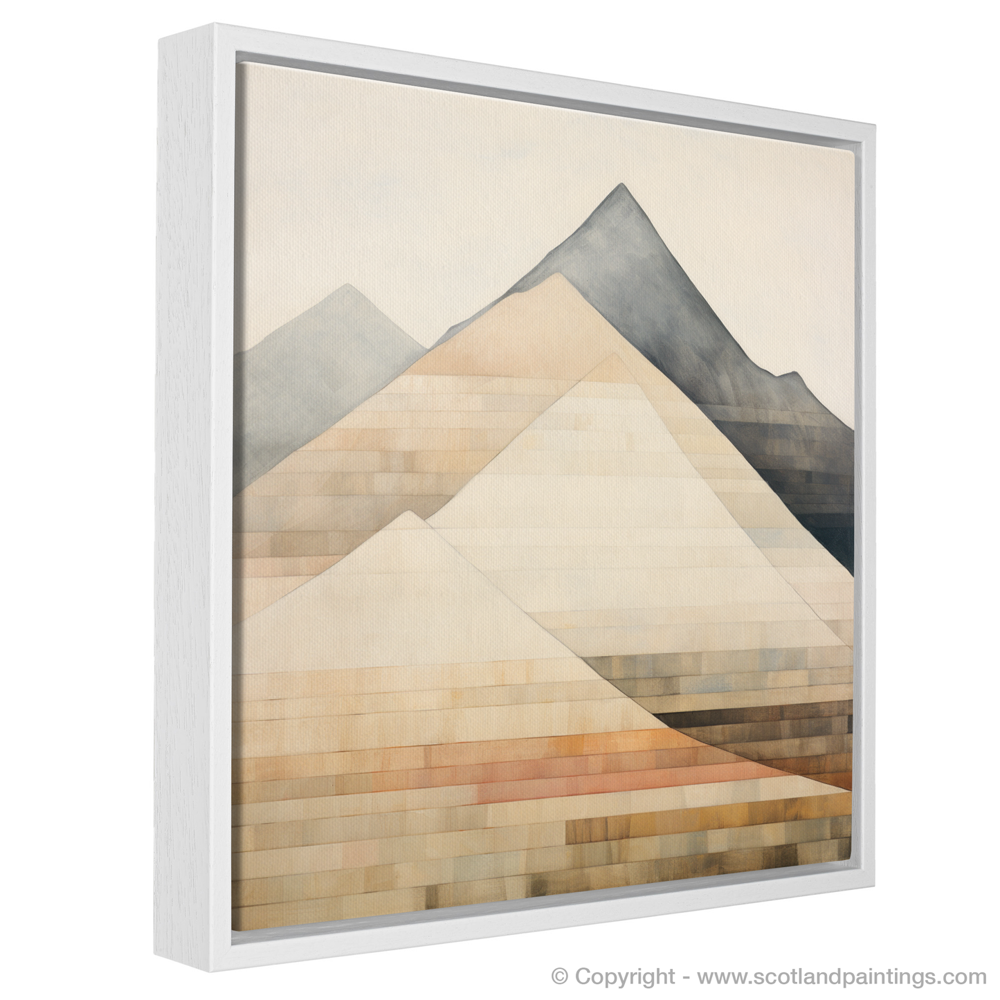 Painting and Art Print of Stob Binnein entitled "Abstract Ascent: Stob Binnein Unveiled".