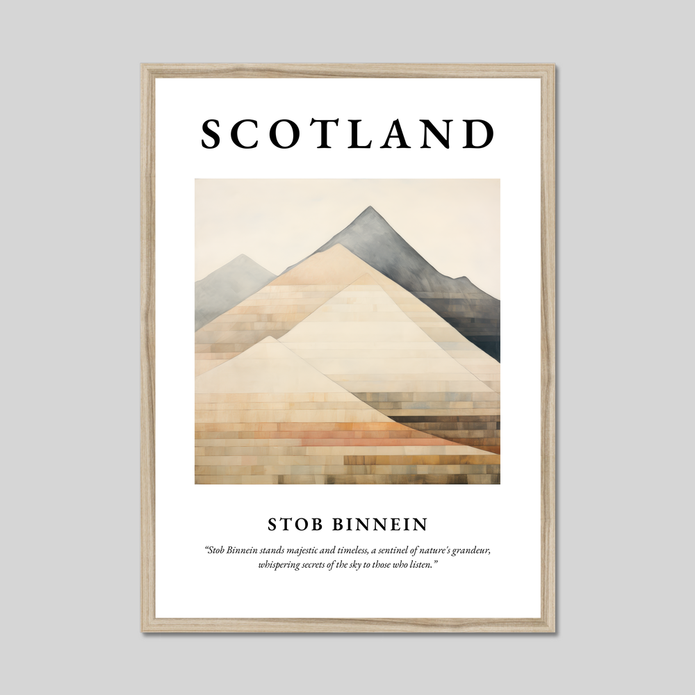 Poster in a natural frame with the word Scotland