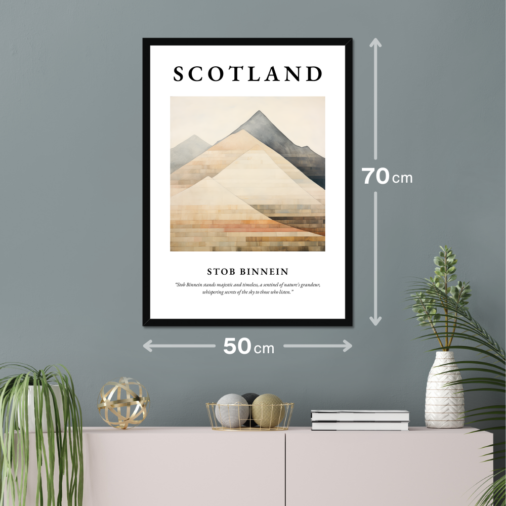 Poster of Stob Binnein hanging on a wall