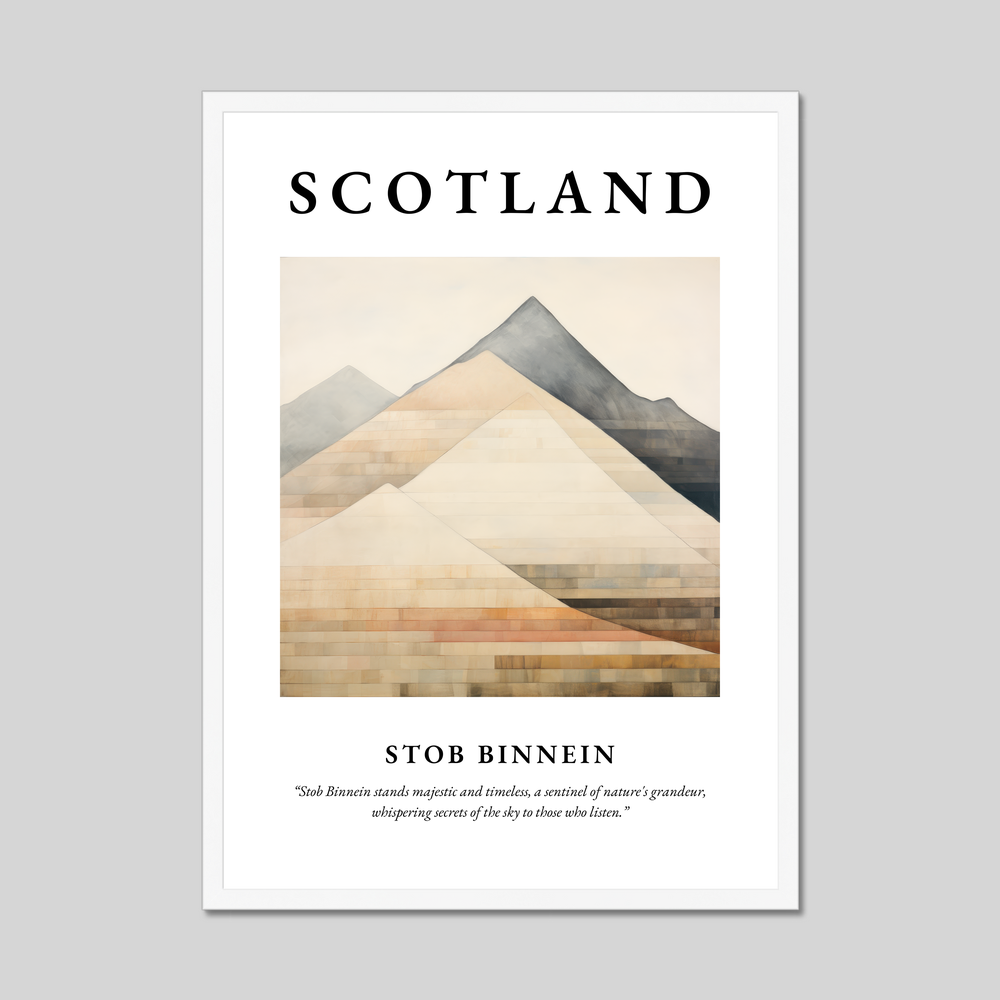 Poster in a white frame with the word Scotland