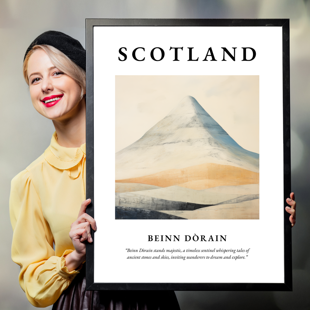 Person holding a poster of Beinn Dòrain