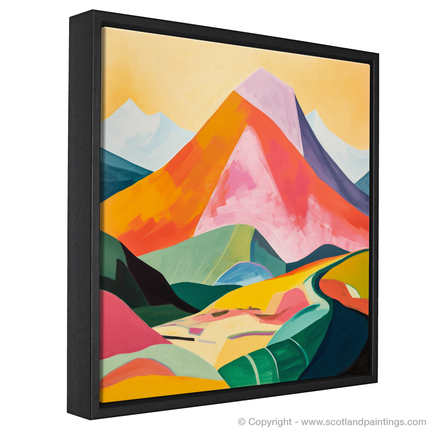 Painting and Art Print of Stob Binnein entitled "Abstract Highland Symphony: Stob Binnein Reimagined".