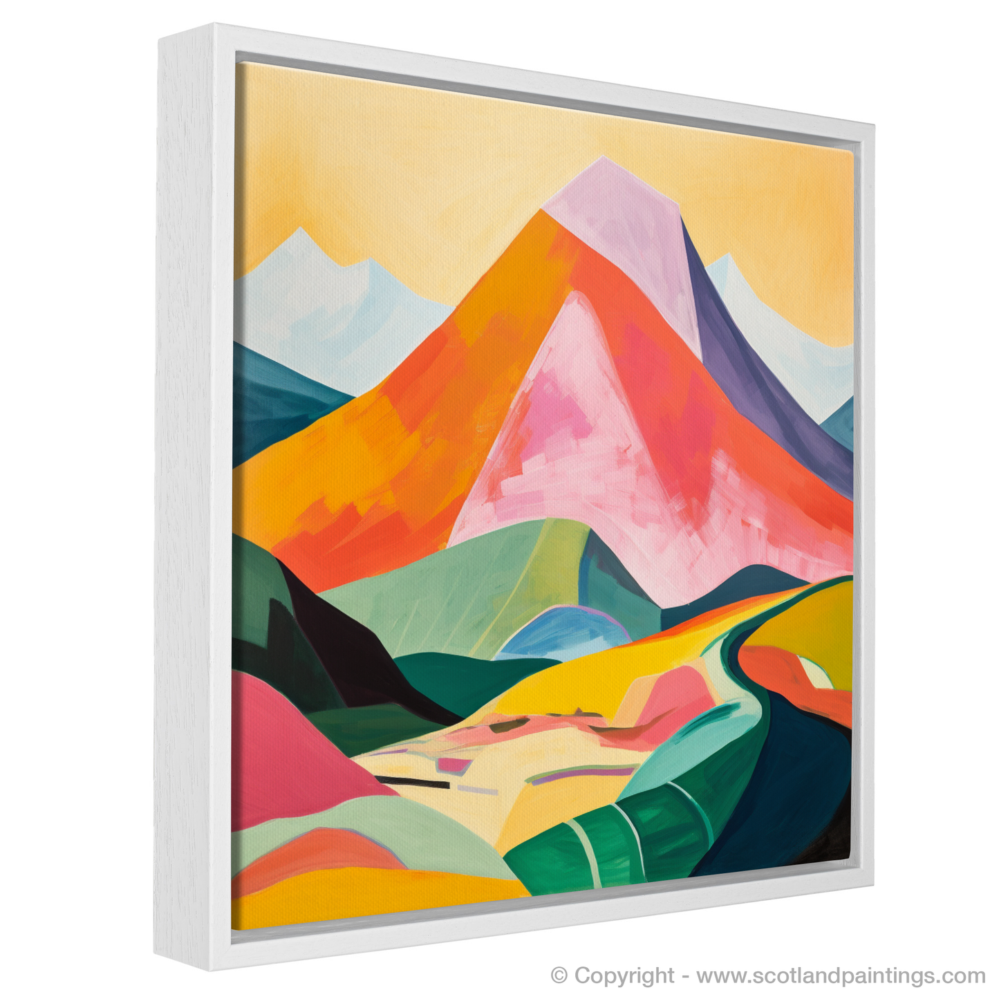 Painting and Art Print of Stob Binnein entitled "Abstract Highland Symphony: Stob Binnein Reimagined".