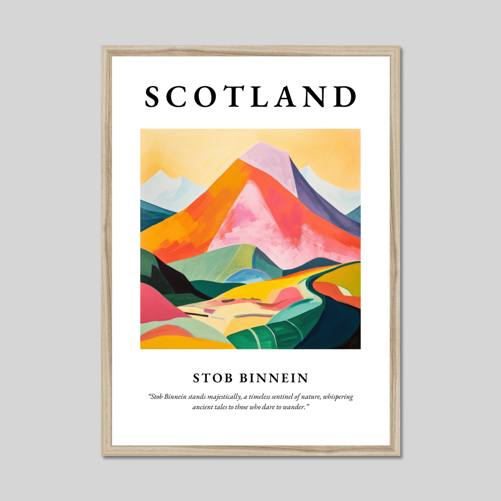 Poster in a natural frame with the word Scotland