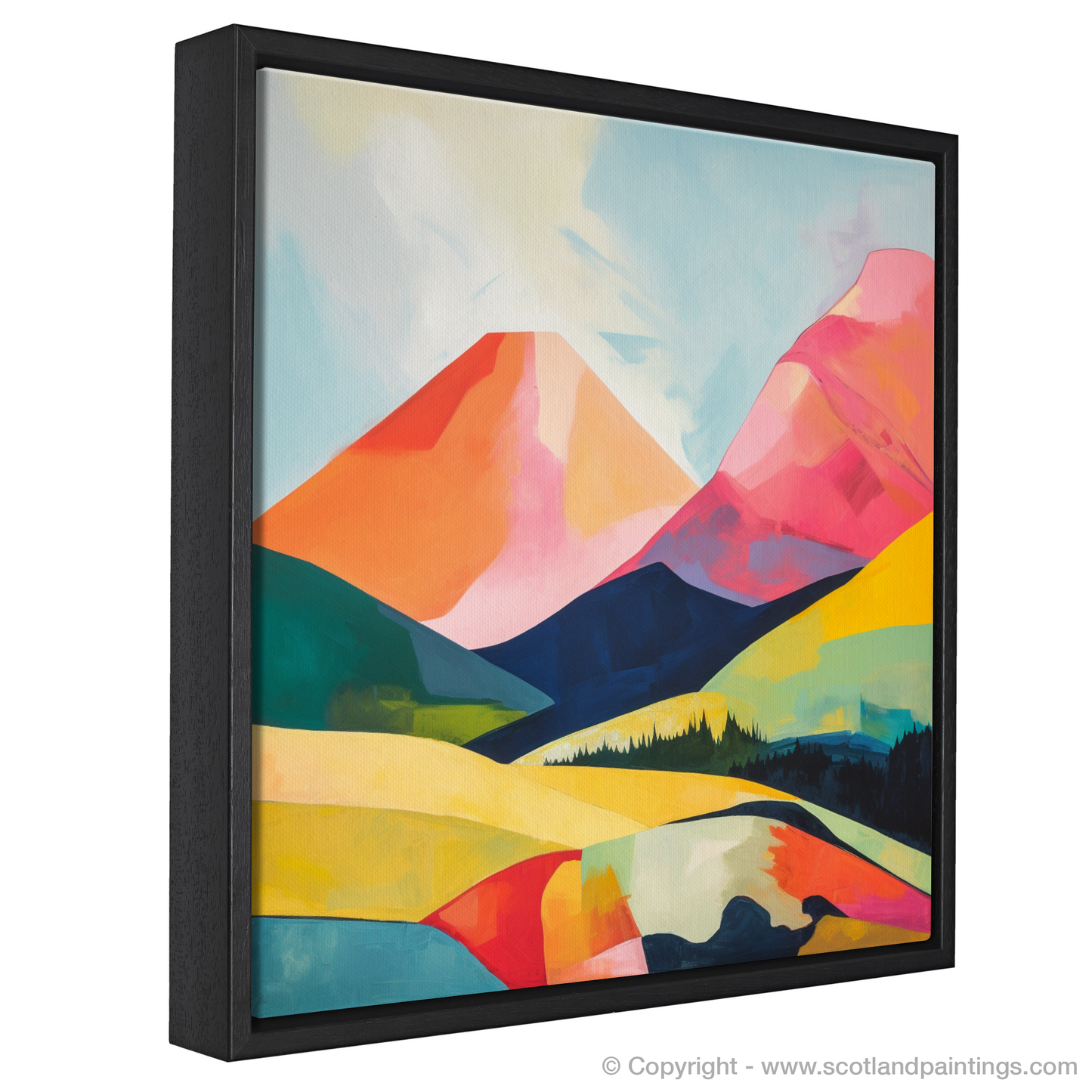 Painting and Art Print of Stob Binnein entitled "Majestic Stob Binnein: An Abstract Highland Symphony".