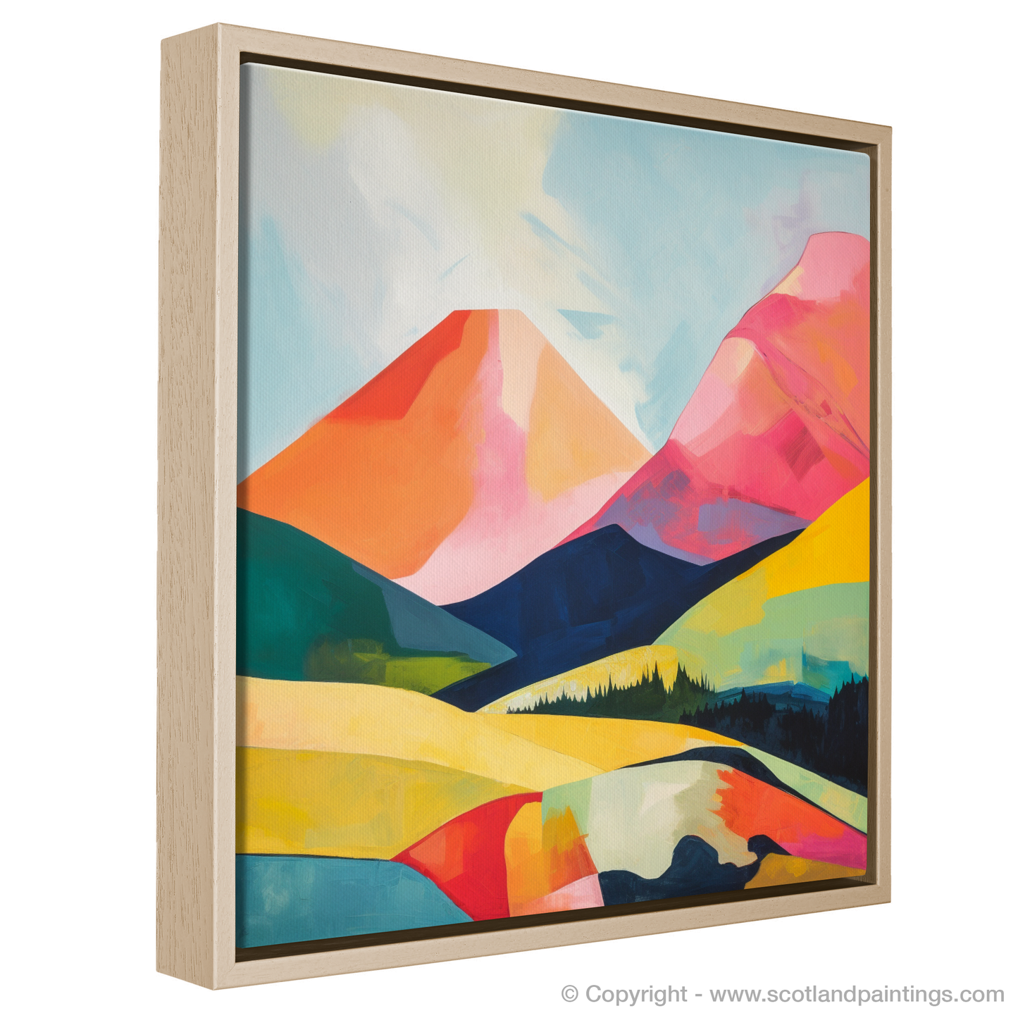 Painting and Art Print of Stob Binnein entitled "Majestic Stob Binnein: An Abstract Highland Symphony".