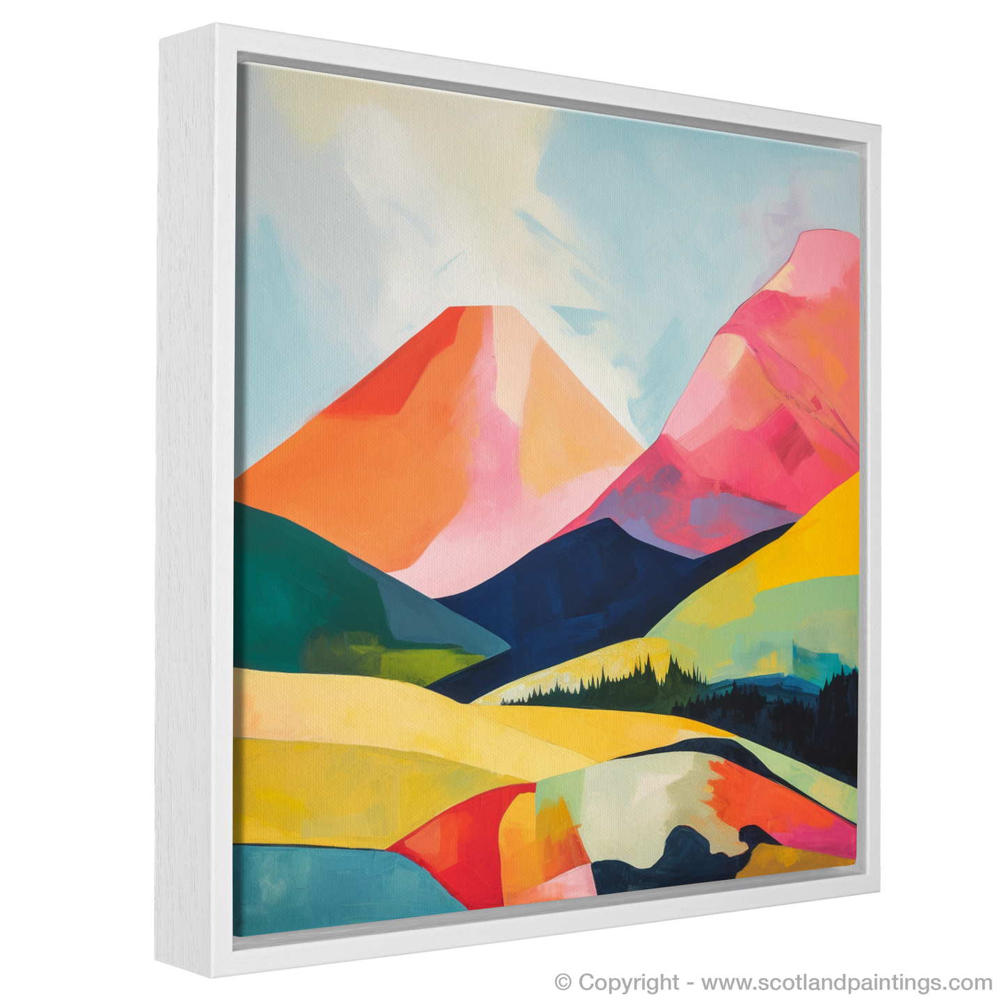 Painting and Art Print of Stob Binnein entitled "Majestic Stob Binnein: An Abstract Highland Symphony".