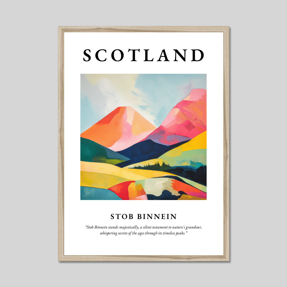 Poster in a natural frame with the word Scotland