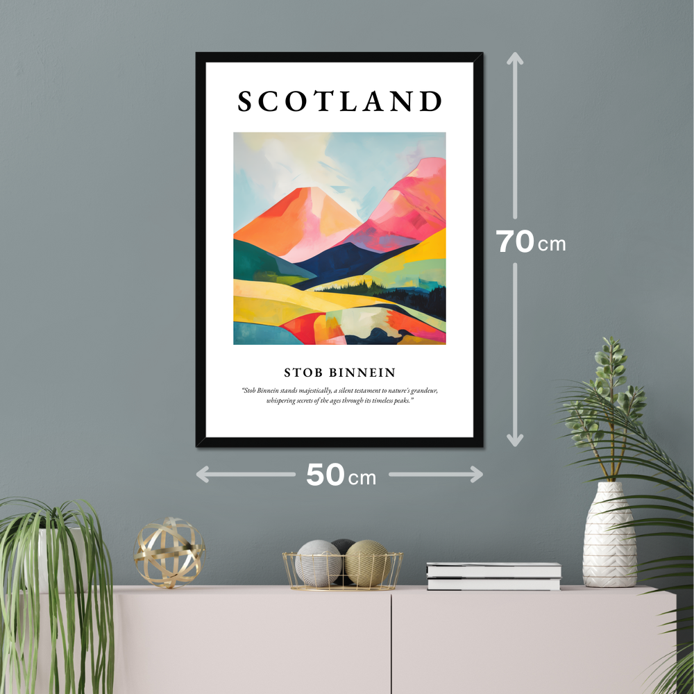 Poster of Stob Binnein hanging on a wall