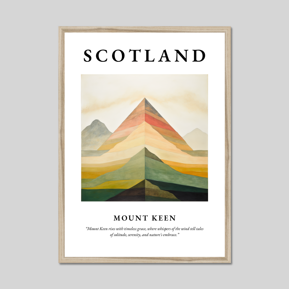 Poster in a natural frame with the word Scotland