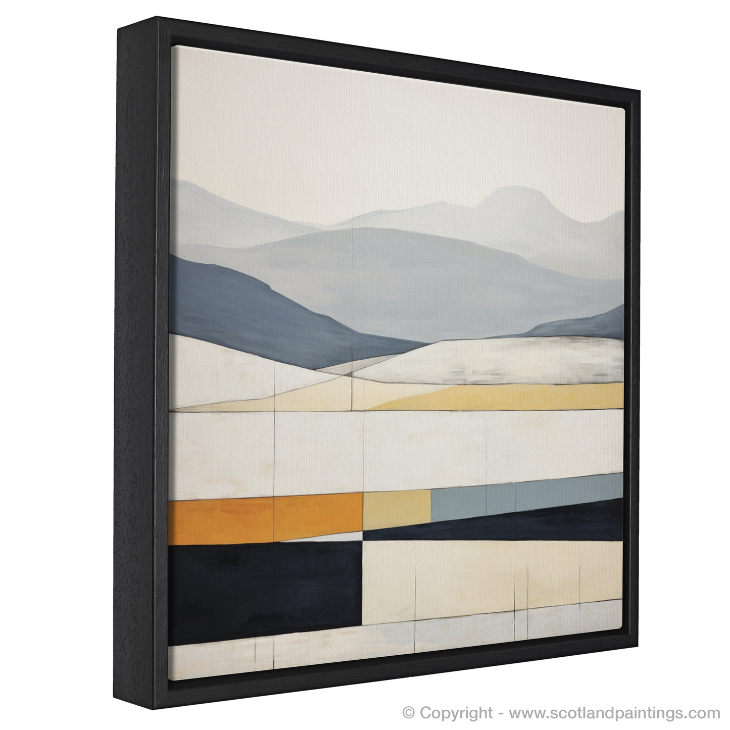 Painting and Art Print of Lochnagar entitled "Lochnagar Abstract - A Geometric Highland Tapestry".