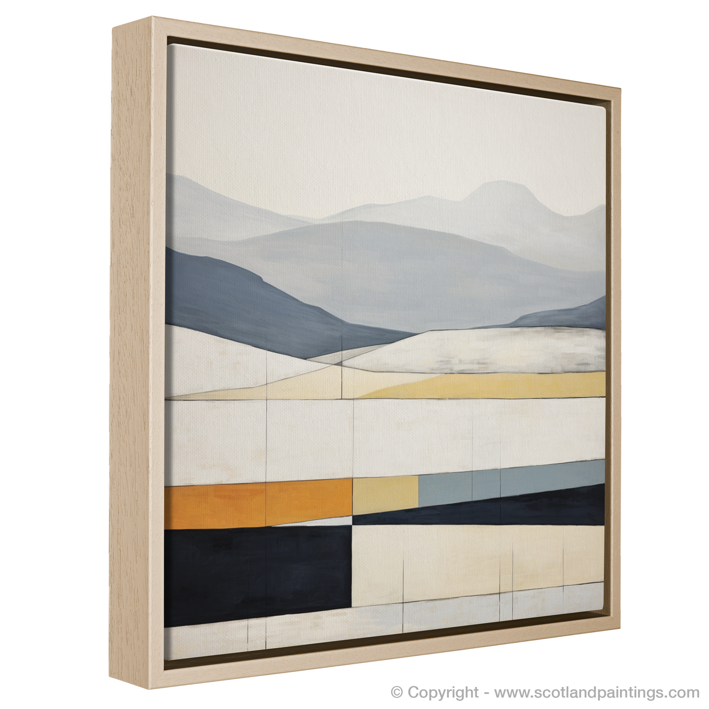 Painting and Art Print of Lochnagar entitled "Lochnagar Abstract - A Geometric Highland Tapestry".