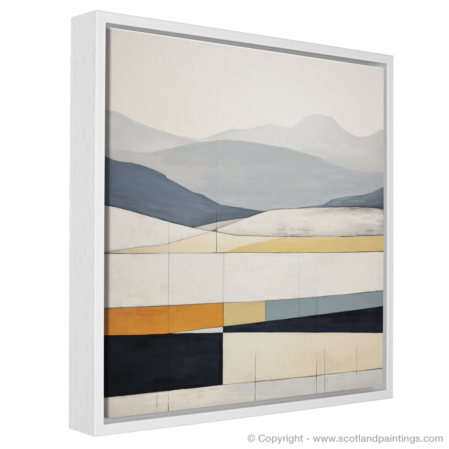 Painting and Art Print of Lochnagar entitled "Lochnagar Abstract - A Geometric Highland Tapestry".