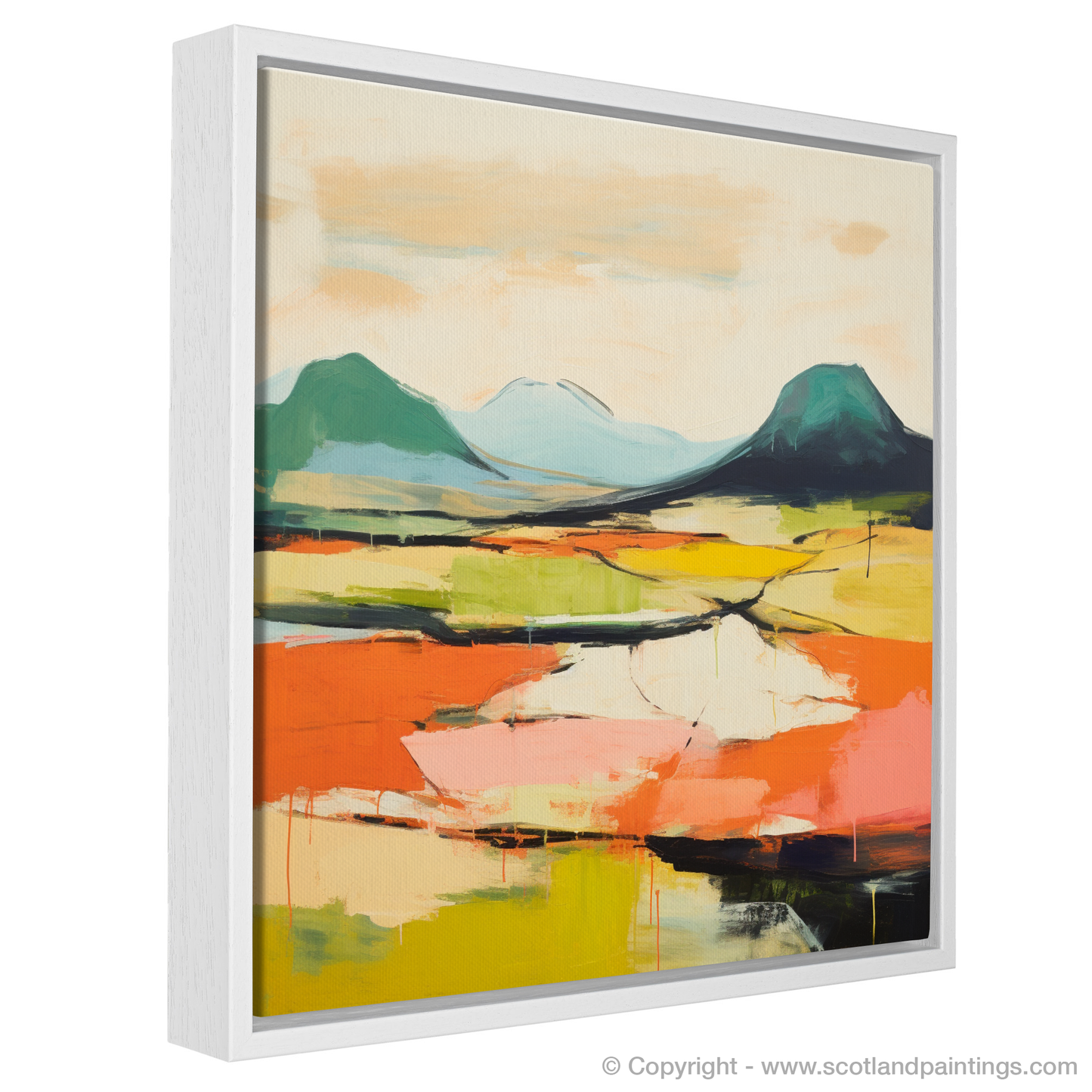 Painting and Art Print of Geal-chàrn (Drumochter) entitled "Abstract Essence of Geal-chàrn".