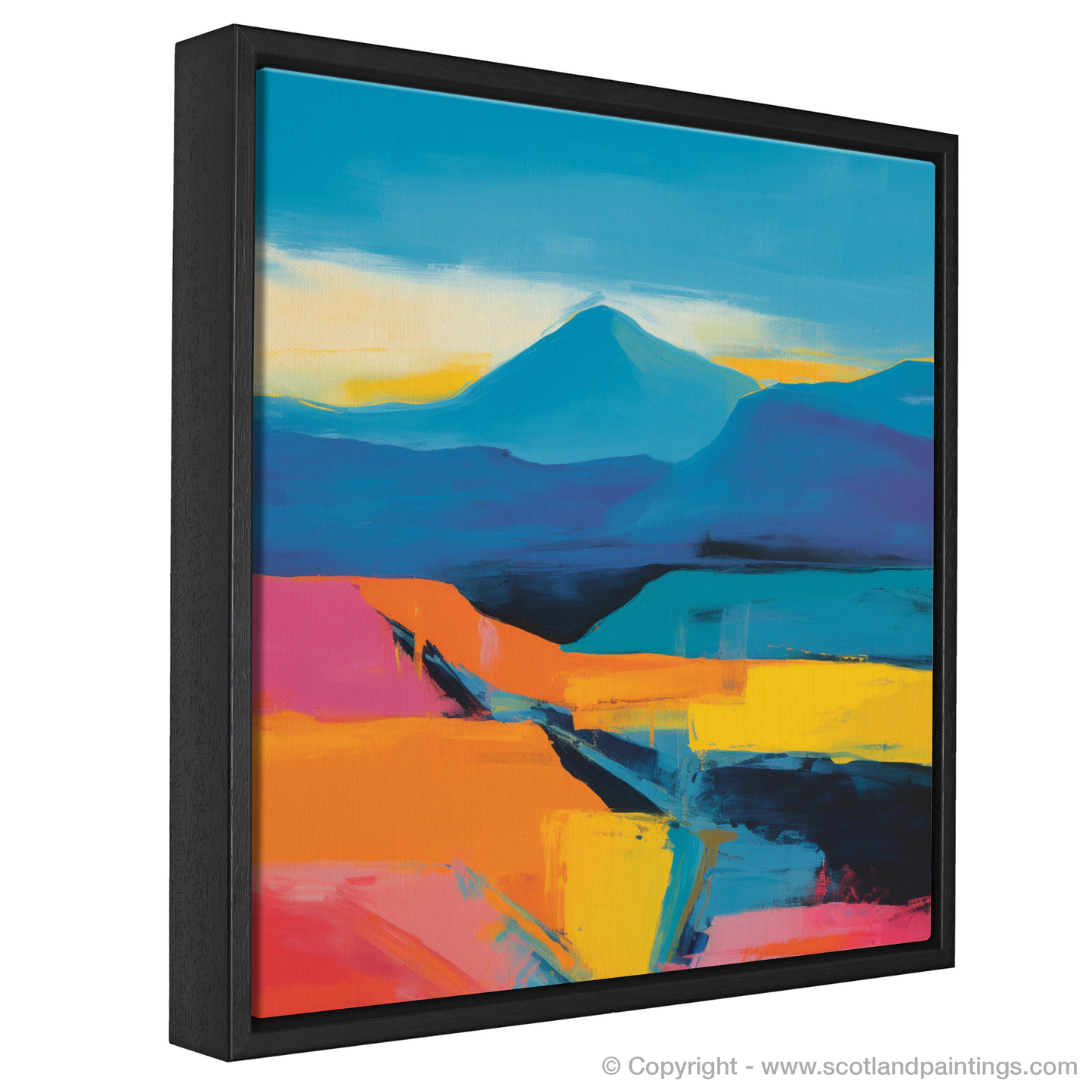Painting and Art Print of The Cairnwell entitled "Abstract Cairnwell: A Vibrant Highland Tapestry".