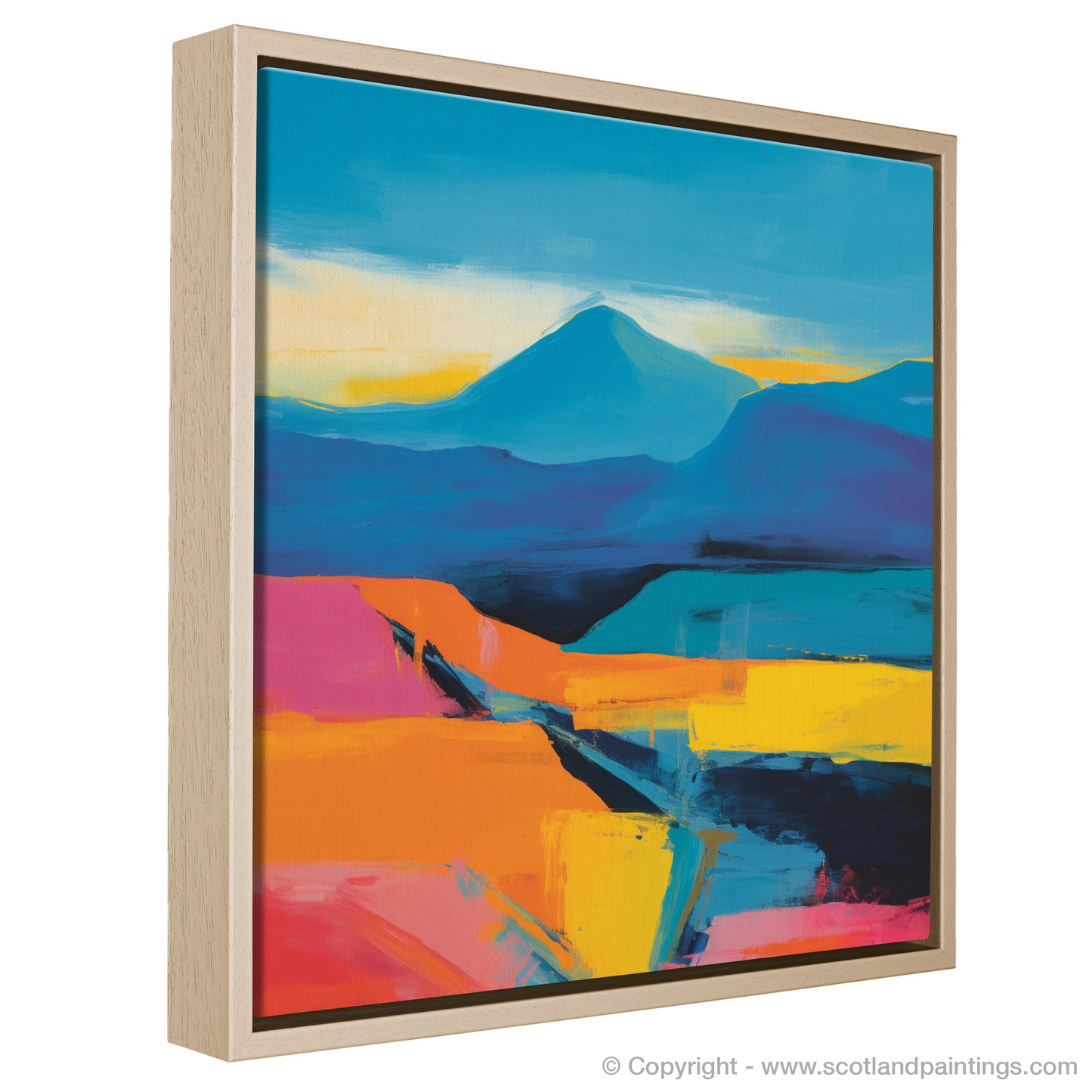 Painting and Art Print of The Cairnwell entitled "Abstract Cairnwell: A Vibrant Highland Tapestry".