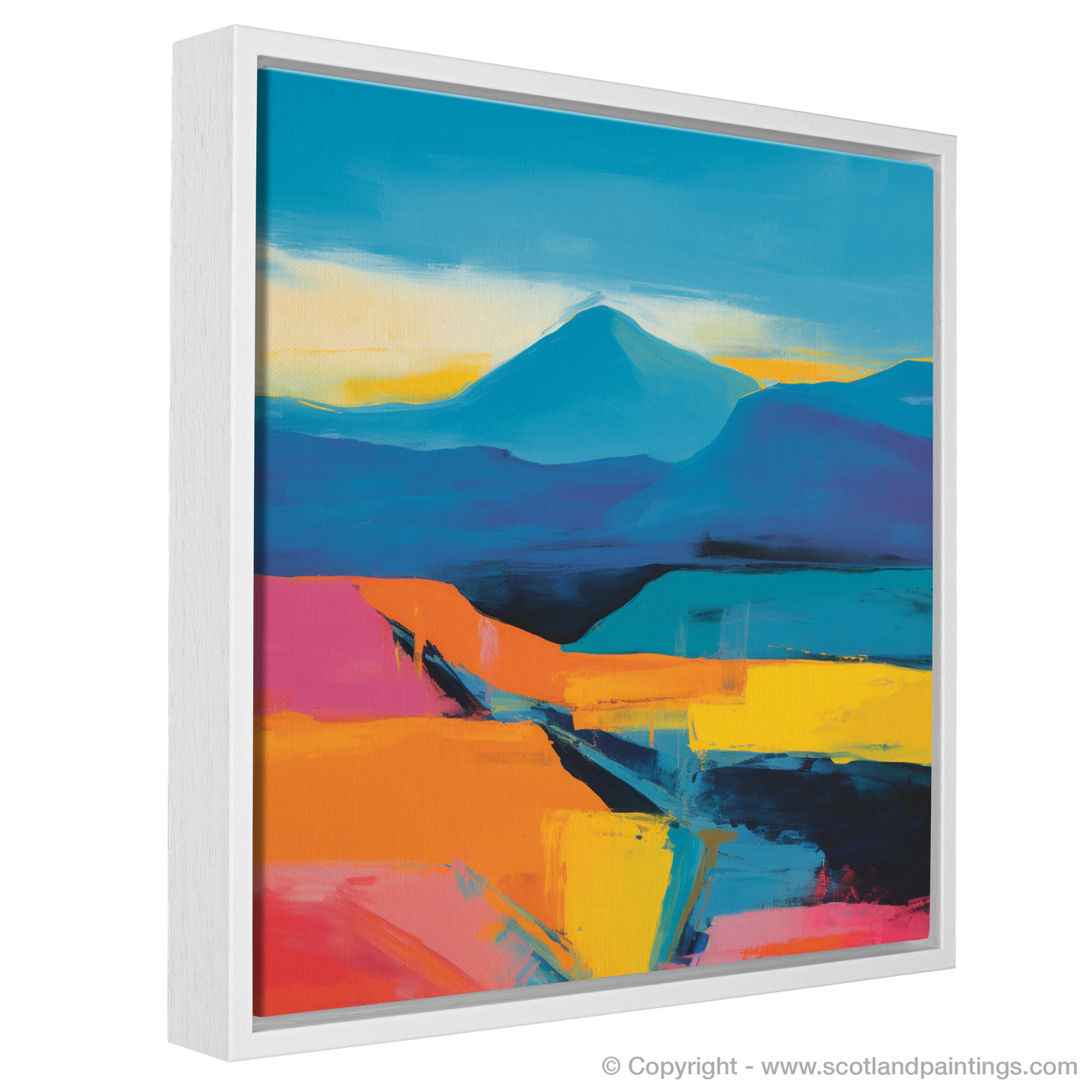 Painting and Art Print of The Cairnwell entitled "Abstract Cairnwell: A Vibrant Highland Tapestry".