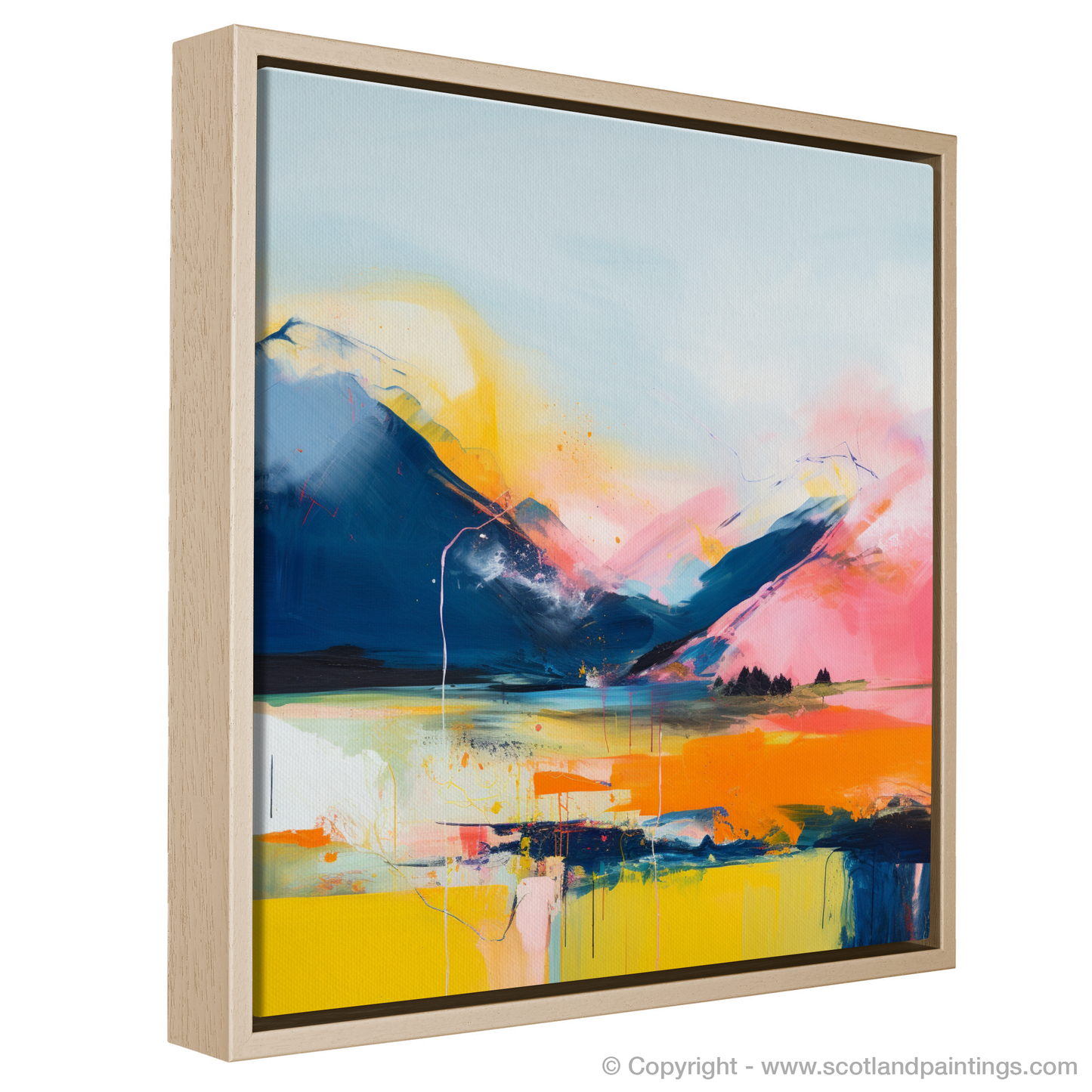 Painting and Art Print of Ben Lawers entitled "Majestic Lawers: An Abstract Highland Tapestry".