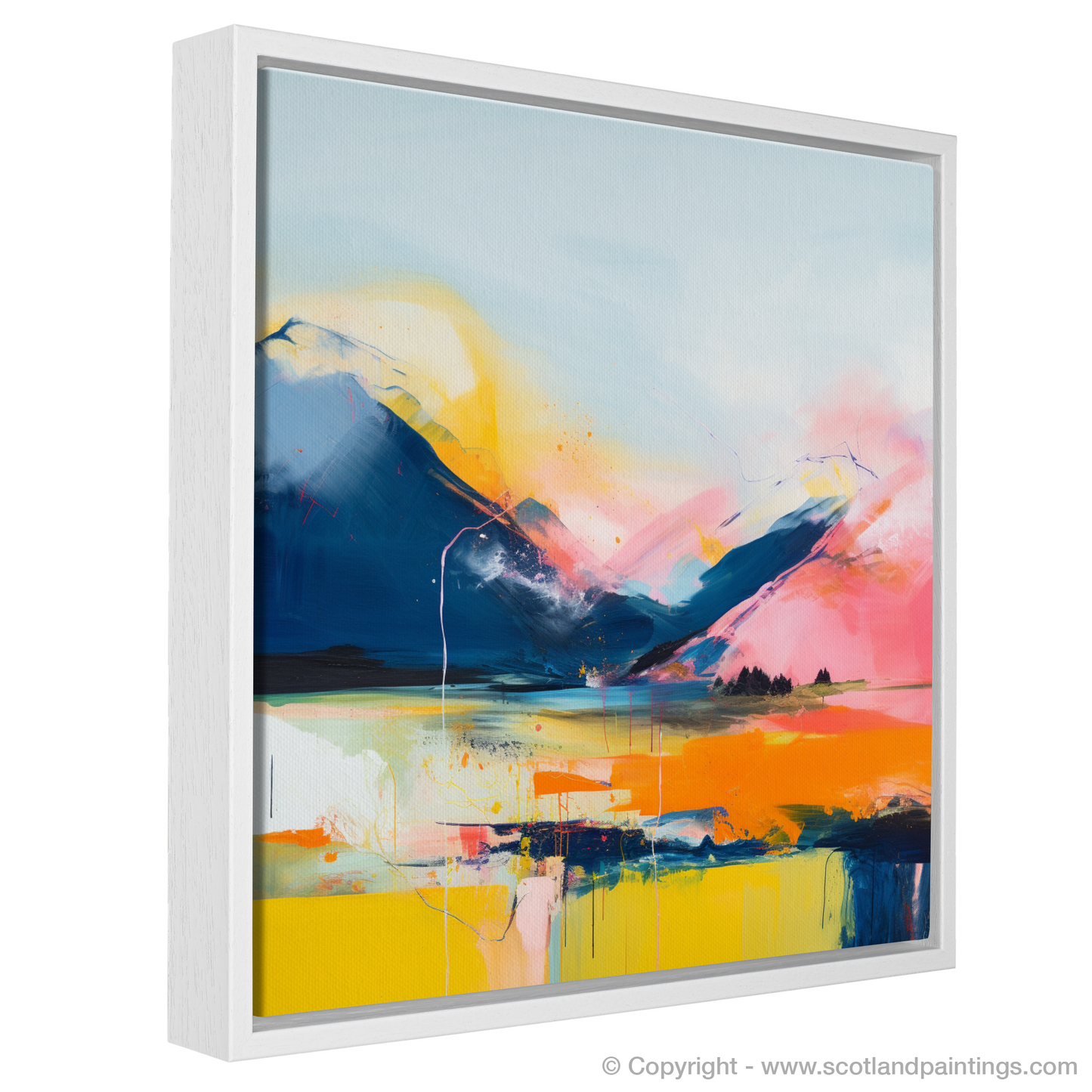 Painting and Art Print of Ben Lawers entitled "Majestic Lawers: An Abstract Highland Tapestry".