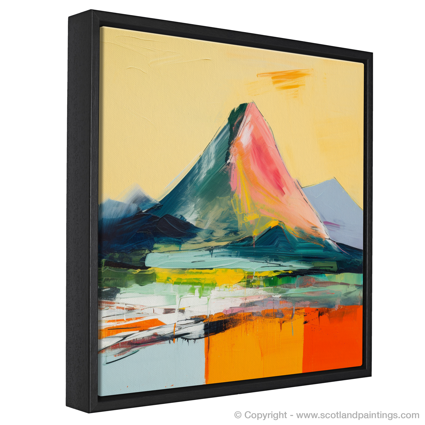 Painting and Art Print of Beinn Dòrain entitled "Vibrant Essence of Beinn Dòrain".