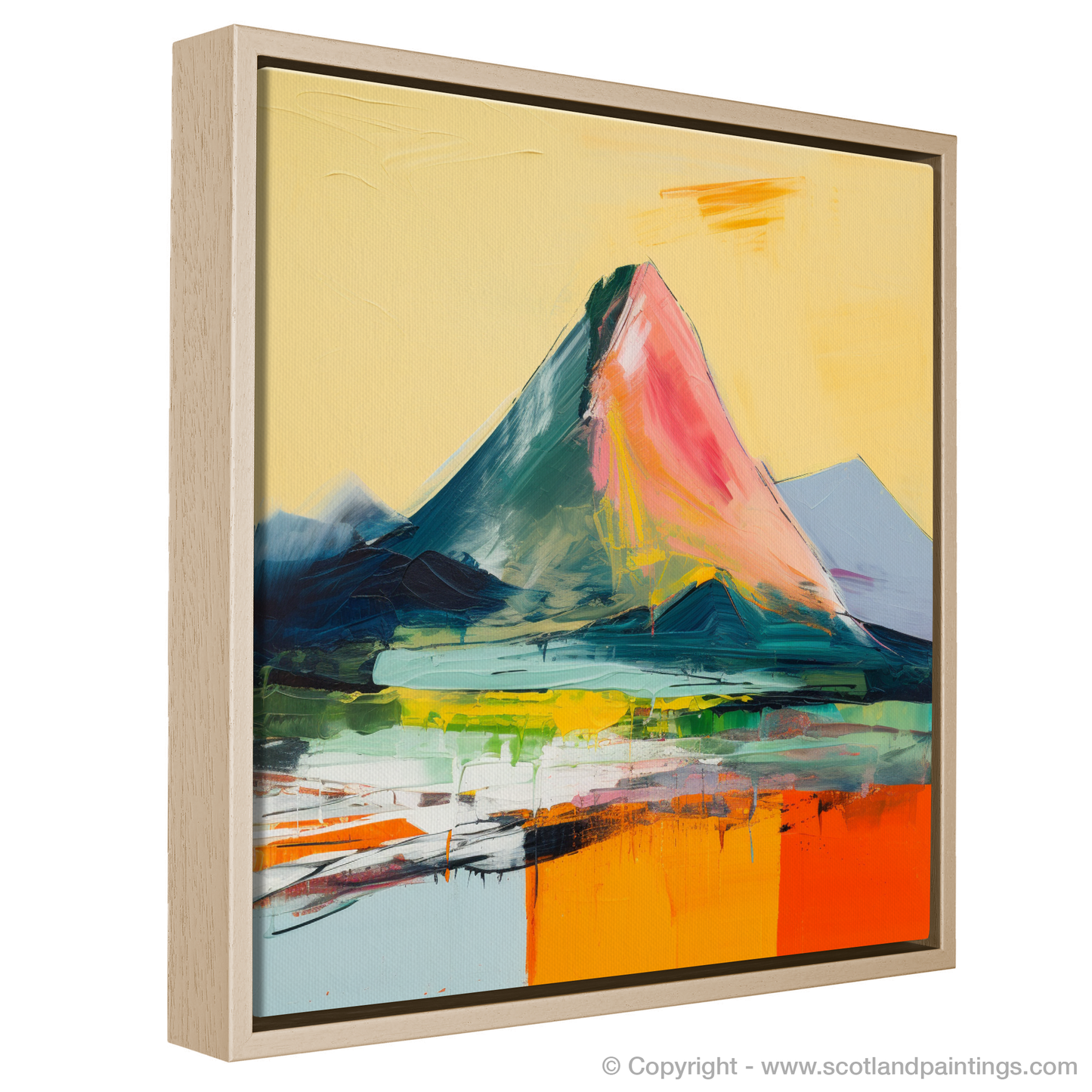 Painting and Art Print of Beinn Dòrain entitled "Vibrant Essence of Beinn Dòrain".